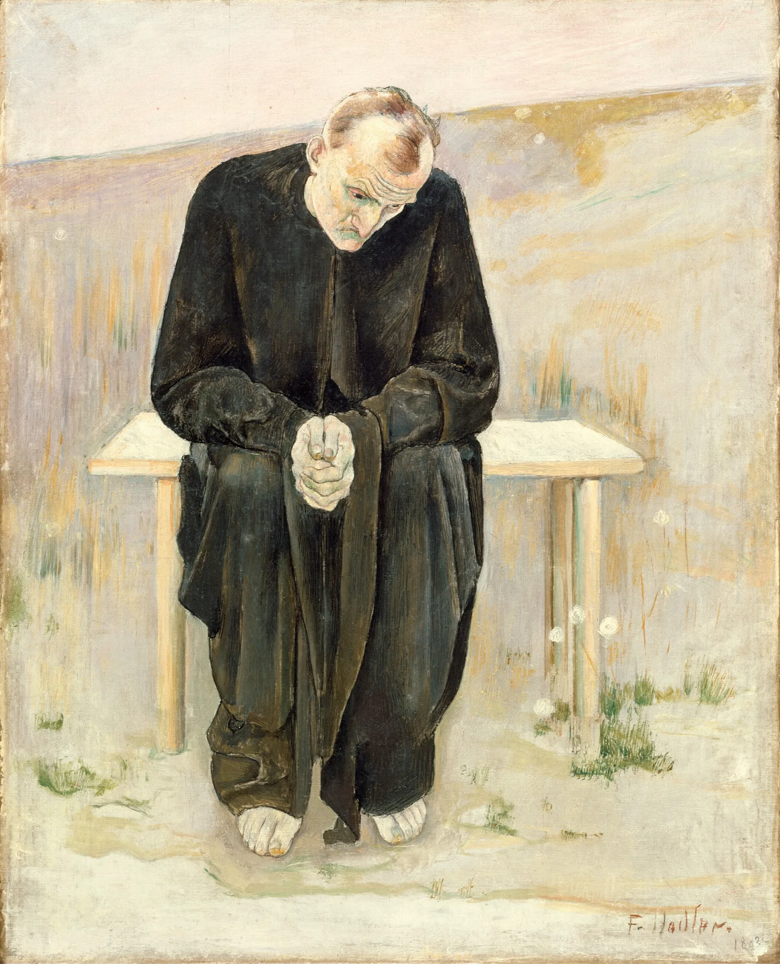 The Disillusioned One Wall Art by Ferdinand Hodler - Canvas Print