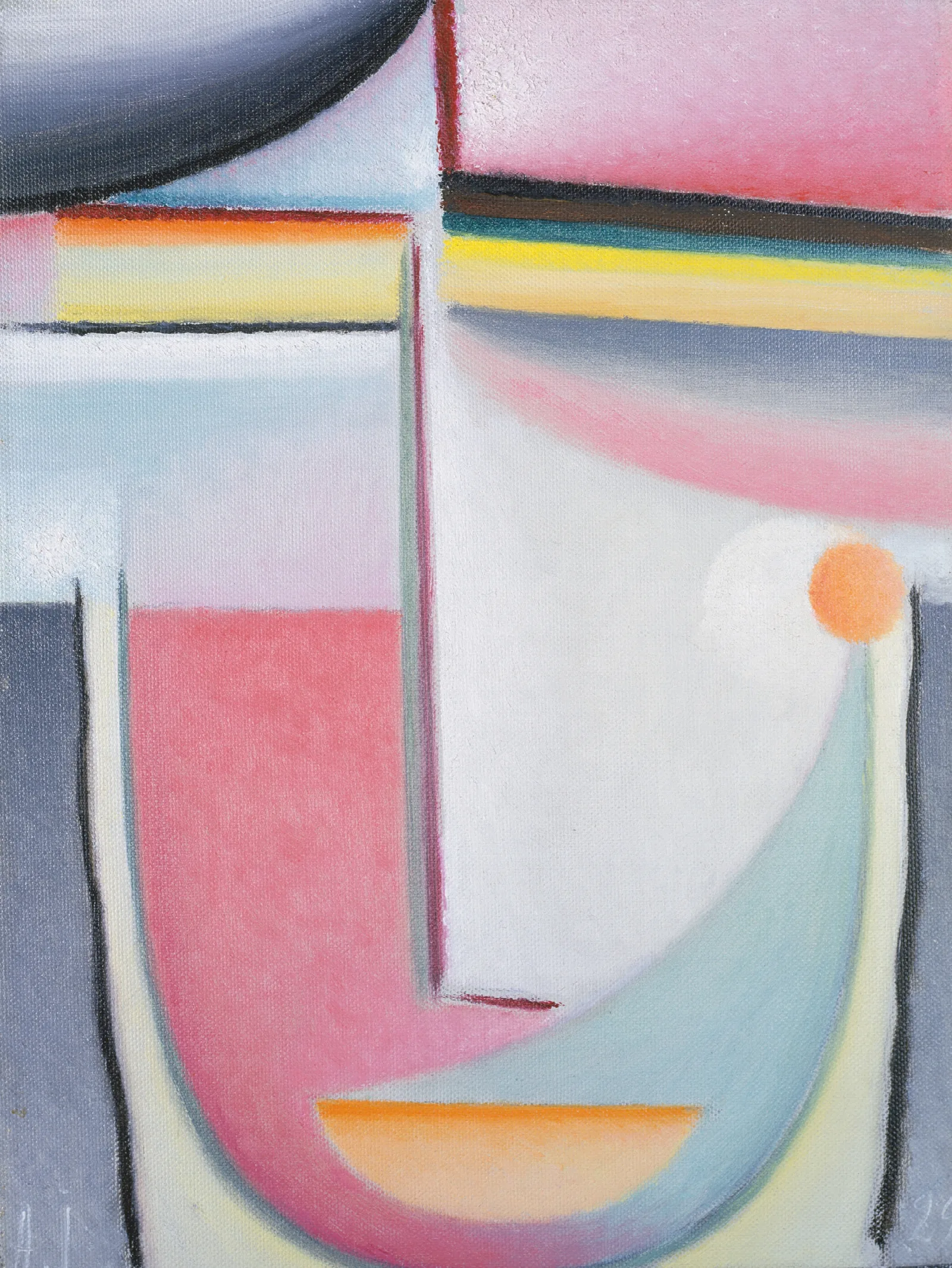 Abstract Head Symphony In Pink Wall Art by Alexej von Jawlensky - Canvas Print