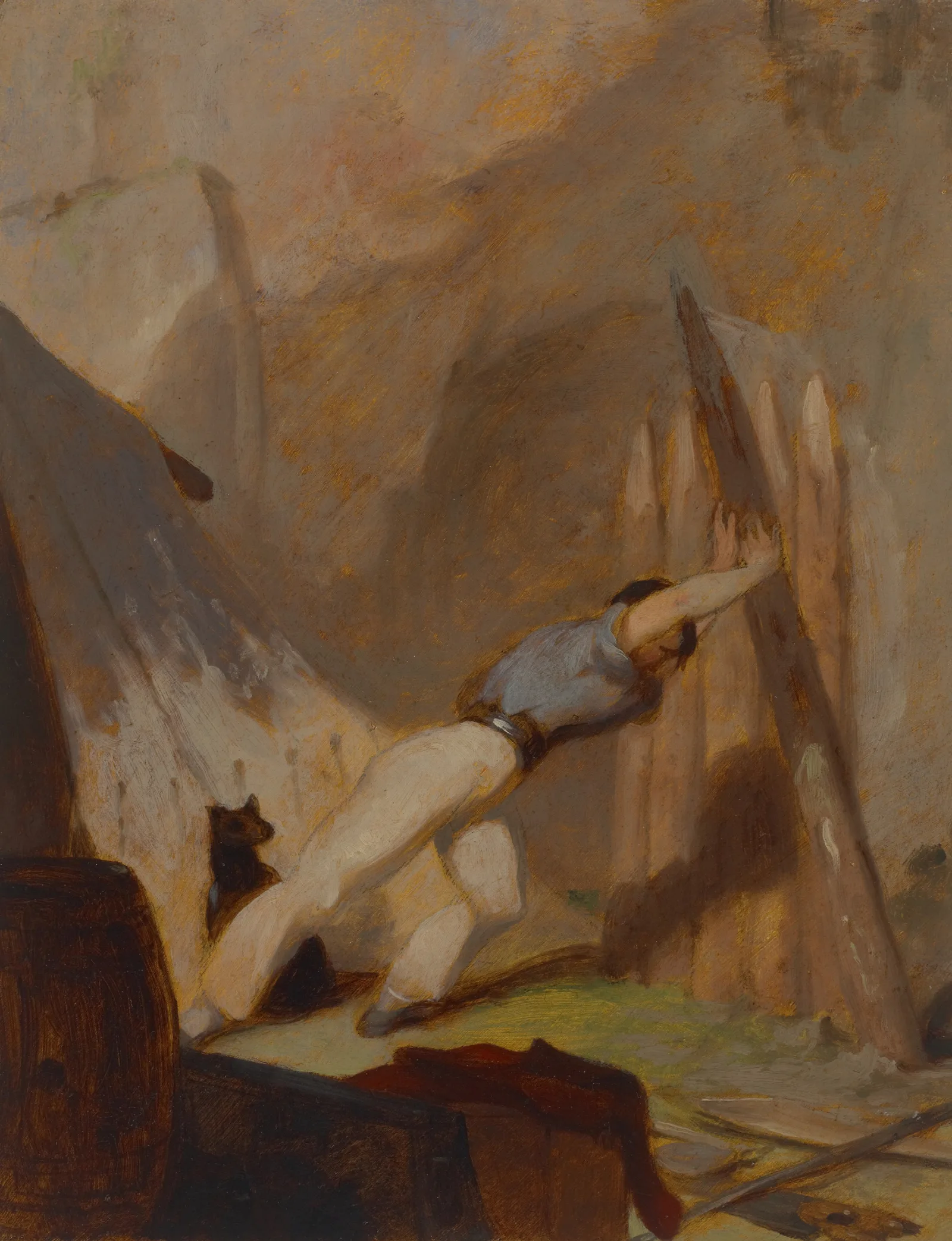 Building A Shelter Wall Art by Thomas Sully - Canvas Print
