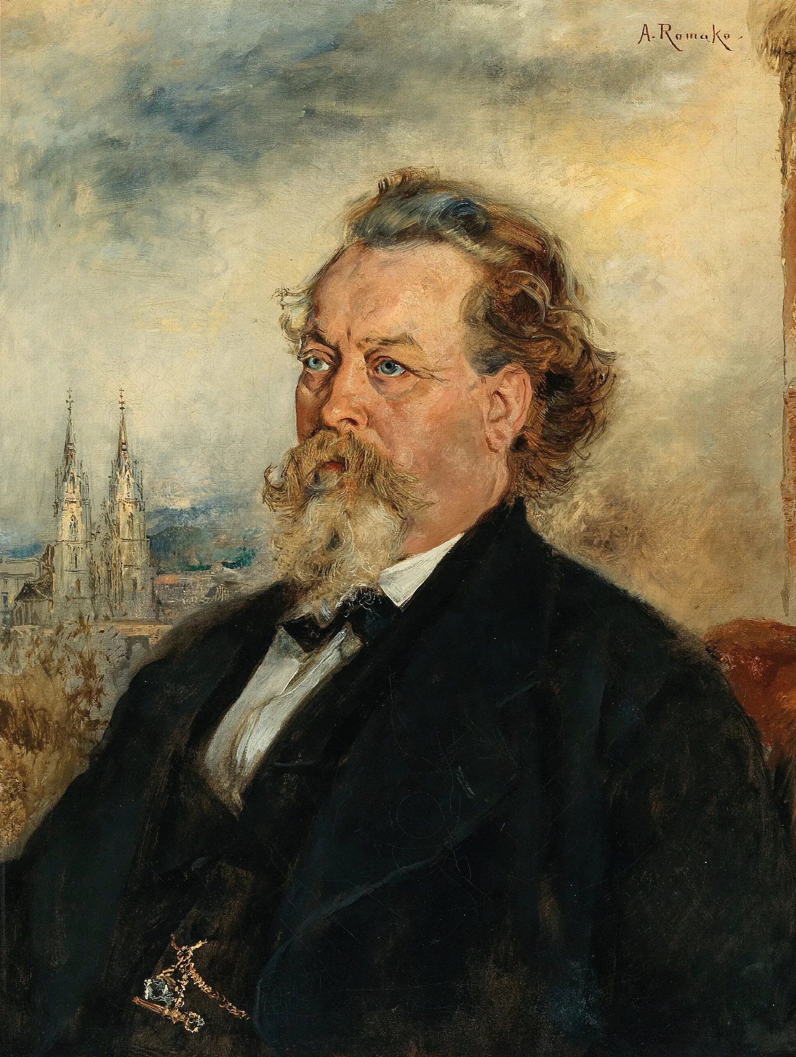 Portrat Bucher Wilhelm Wall Art by Anton Romako - Canvas Print