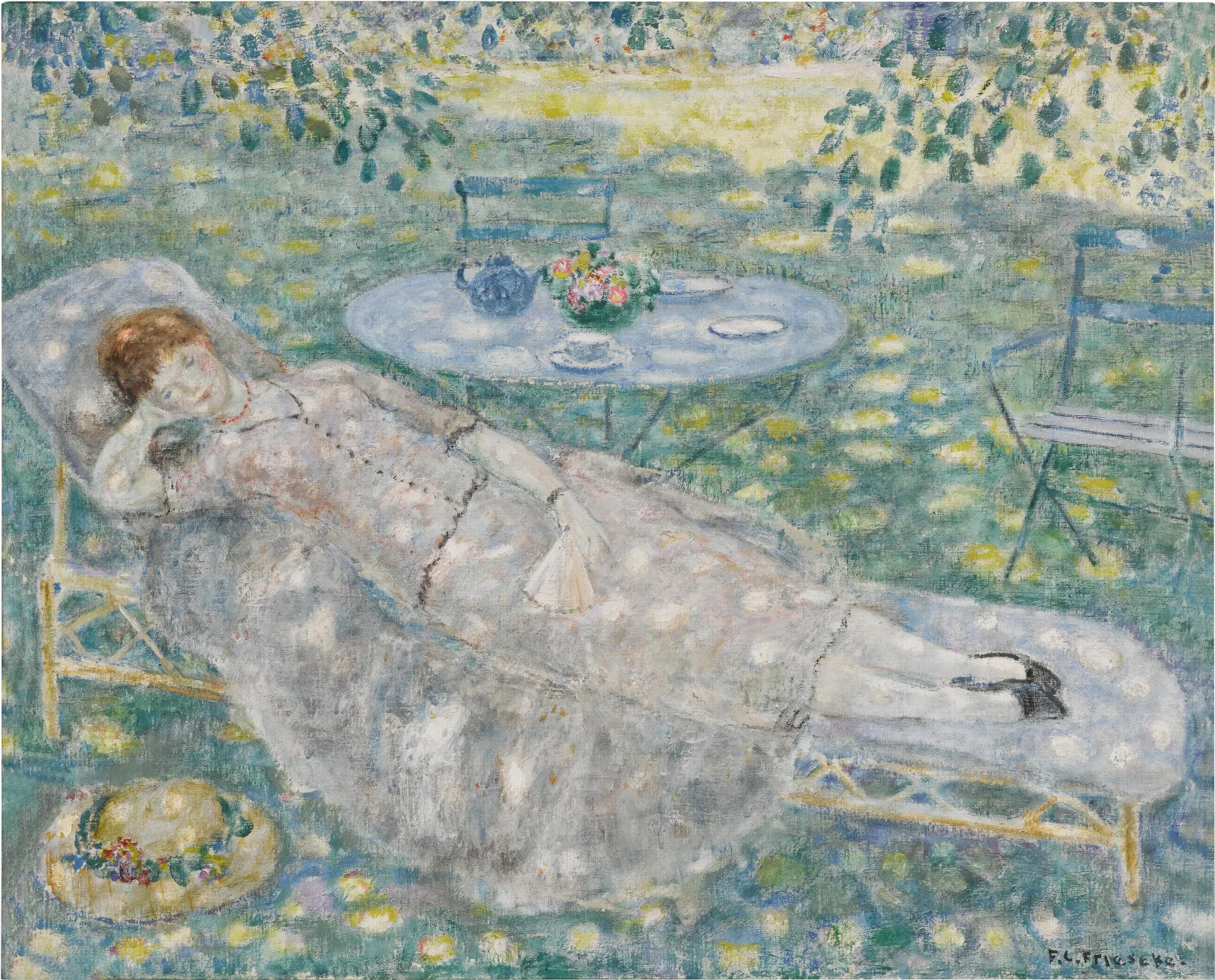 Sun Spots 2 Wall Art by Frederick Carl Frieseke - Canvas Print