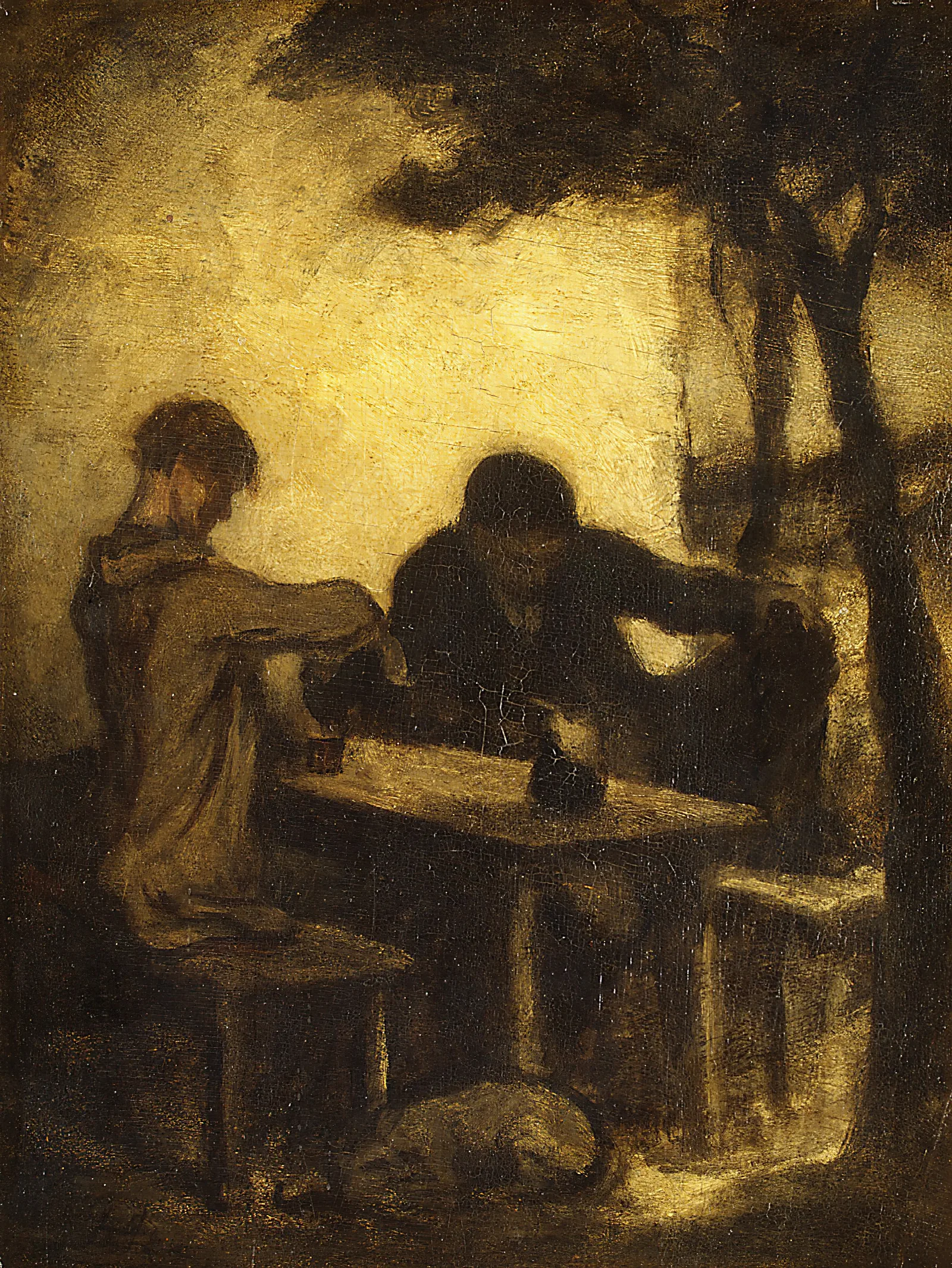 The Drinkers 2 Wall Art by Honoré Daumier - Canvas Print