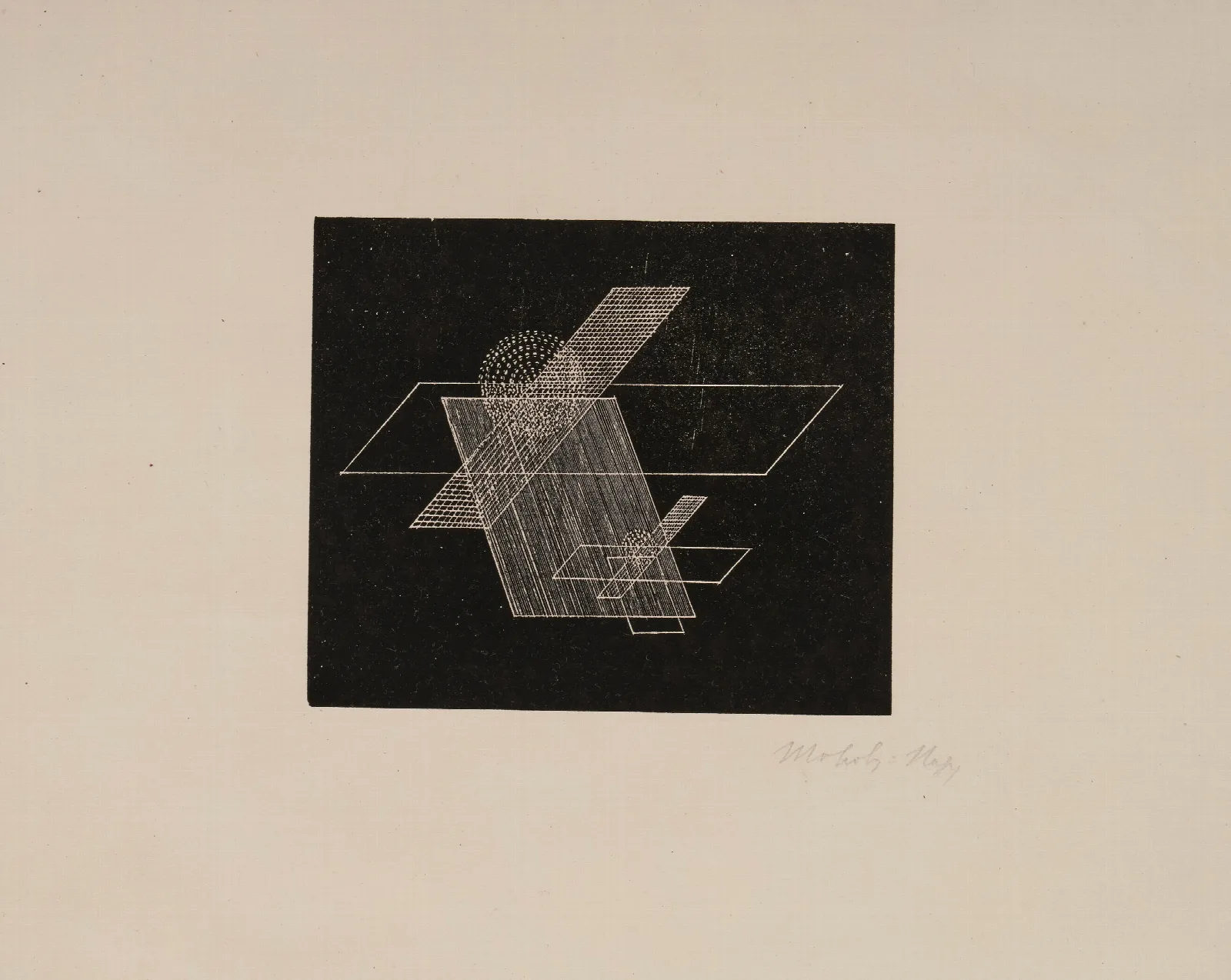 Composition No 2 Wall Art by László Moholy-Nagy - Canvas Print