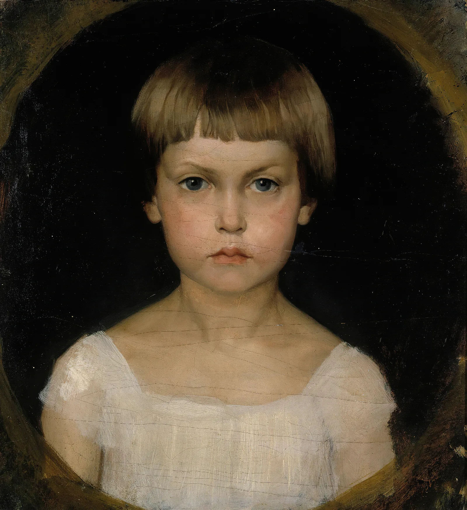 Portrait Of The Artists Sister Berta Edelfelt Wall Art by Albert Edelfelt - Canvas Print