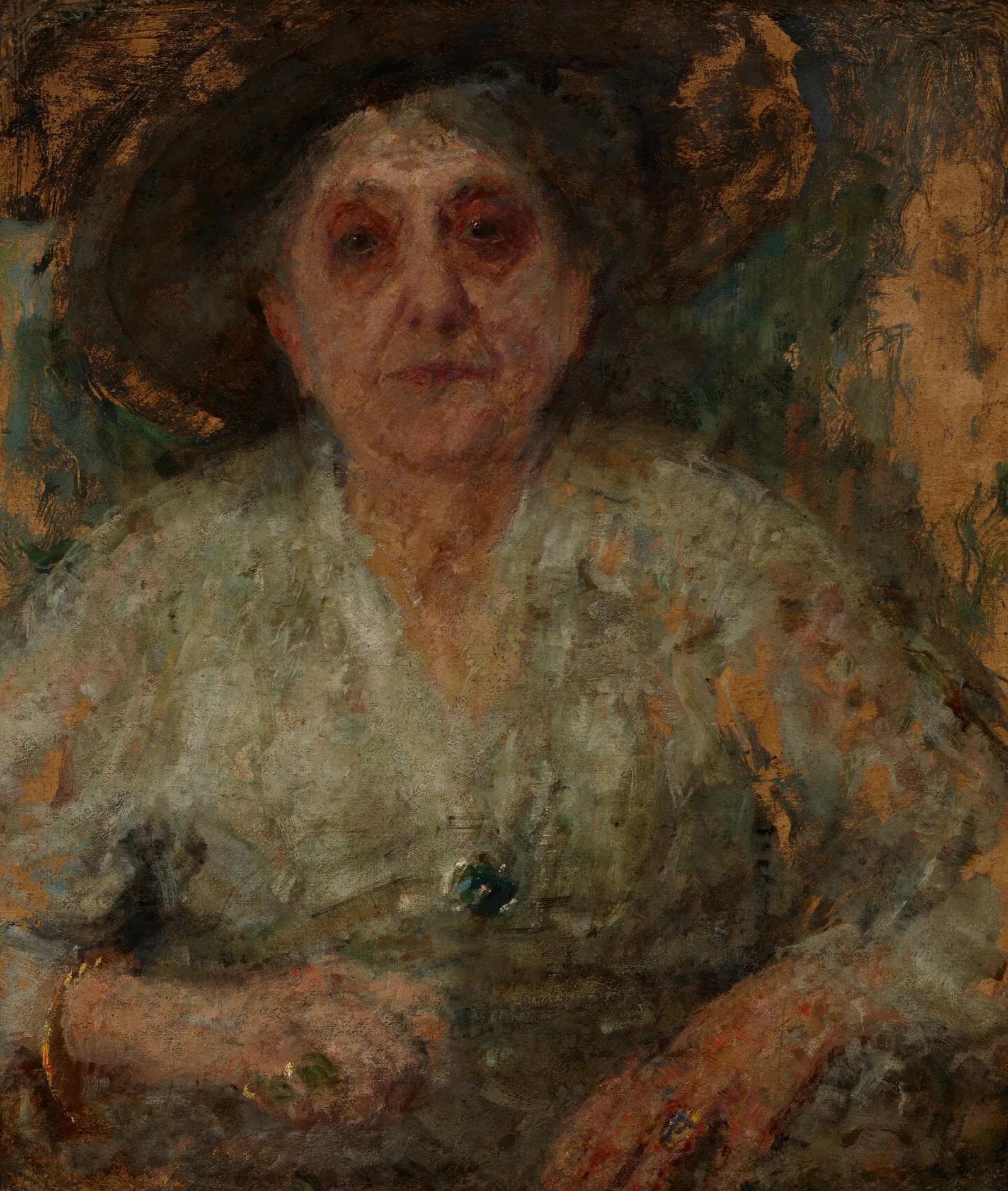 Portrait Of An Older Lady Wall Art by Olga Boznanska - Canvas Print