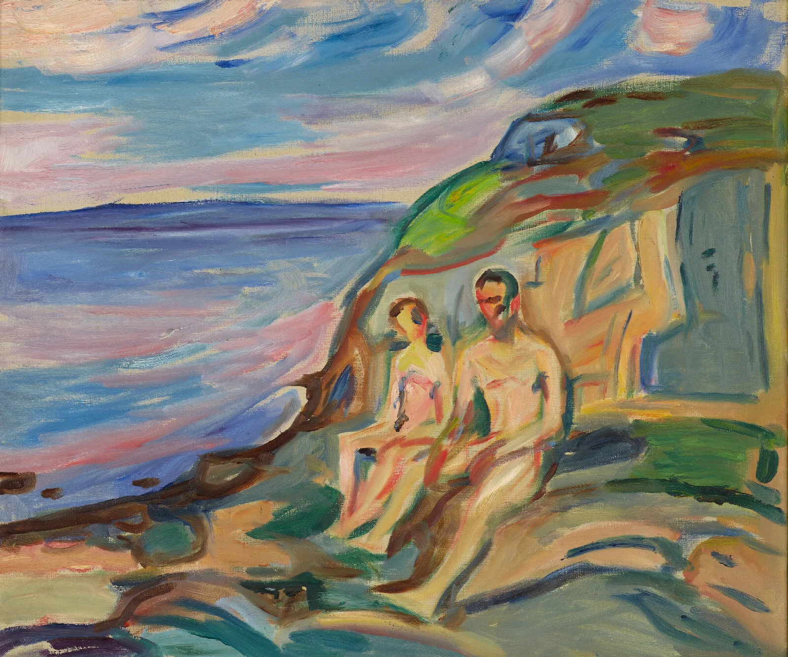 Sunbathin Wall Art by Edvard Munch - Canvas Print