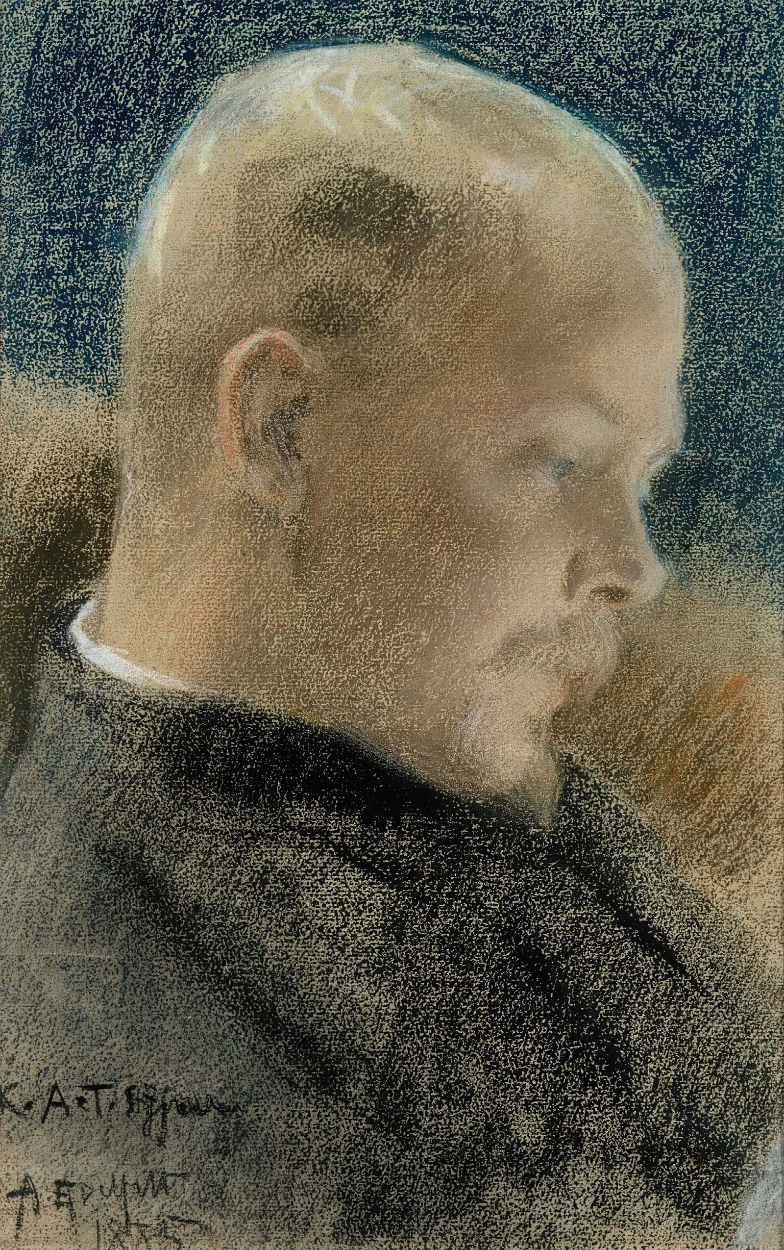 Portrait Of The Author Karl A Tavaststjerna Wall Art by Albert Edelfelt - Canvas Print