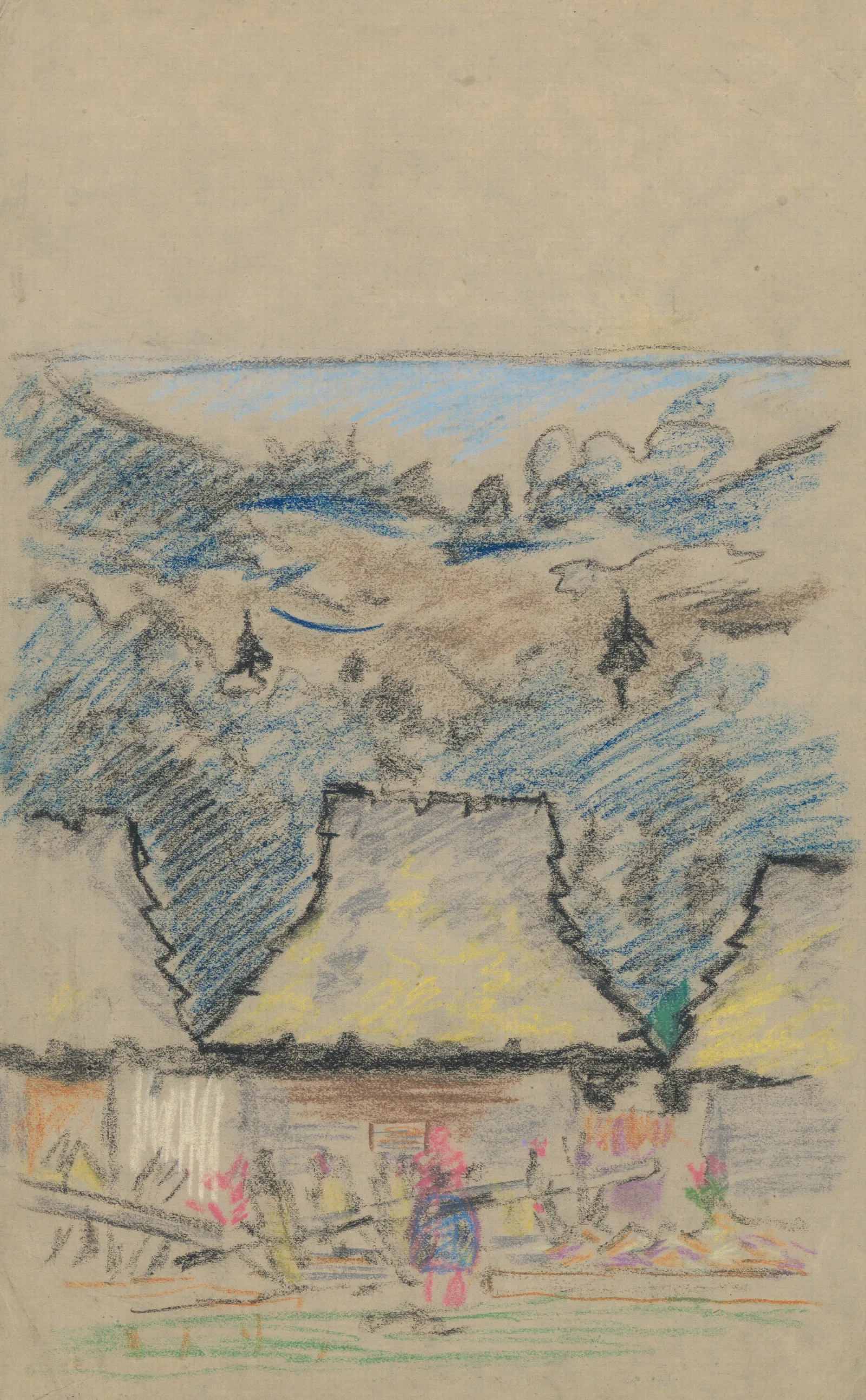 Landscape Sketch 5 Wall Art by Arnold Peter Weisz-Kubínčan - Canvas Print