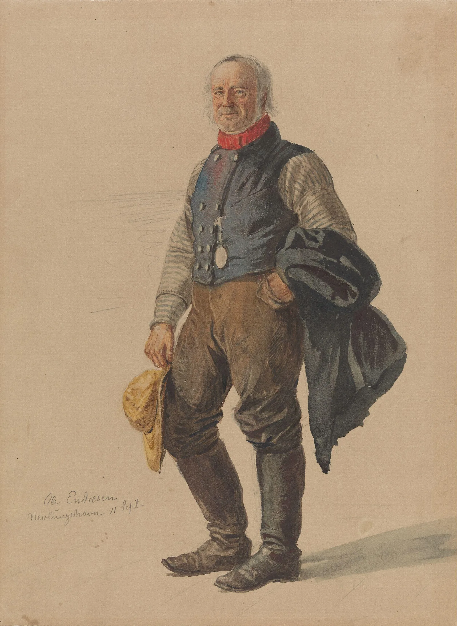 Ole Endresen Nevlunghavn Wall Art by Adolph Tidemand - Canvas Print