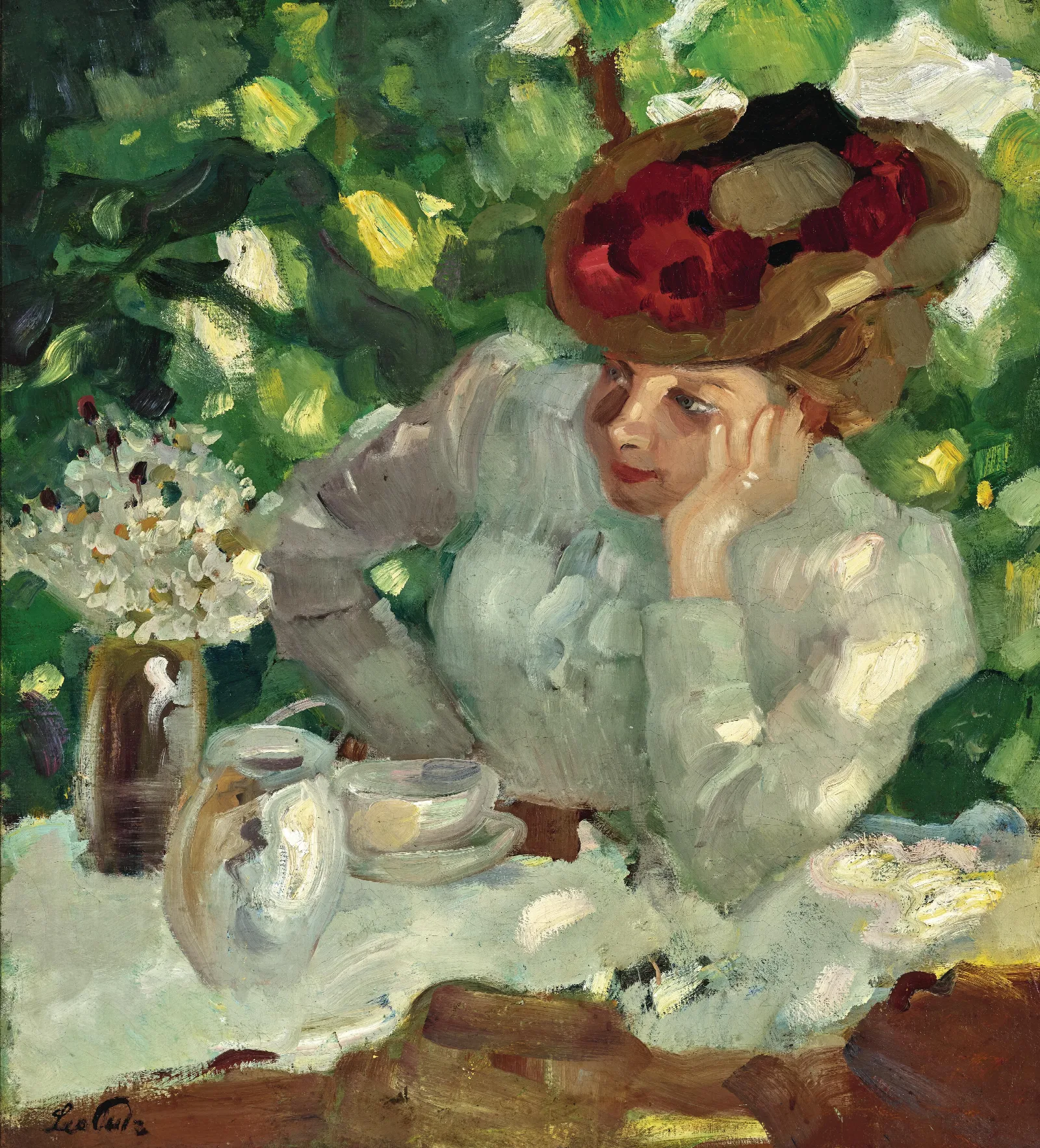 Sommerfrische Summer Vacation Wall Art by Leo Putz - Canvas Print