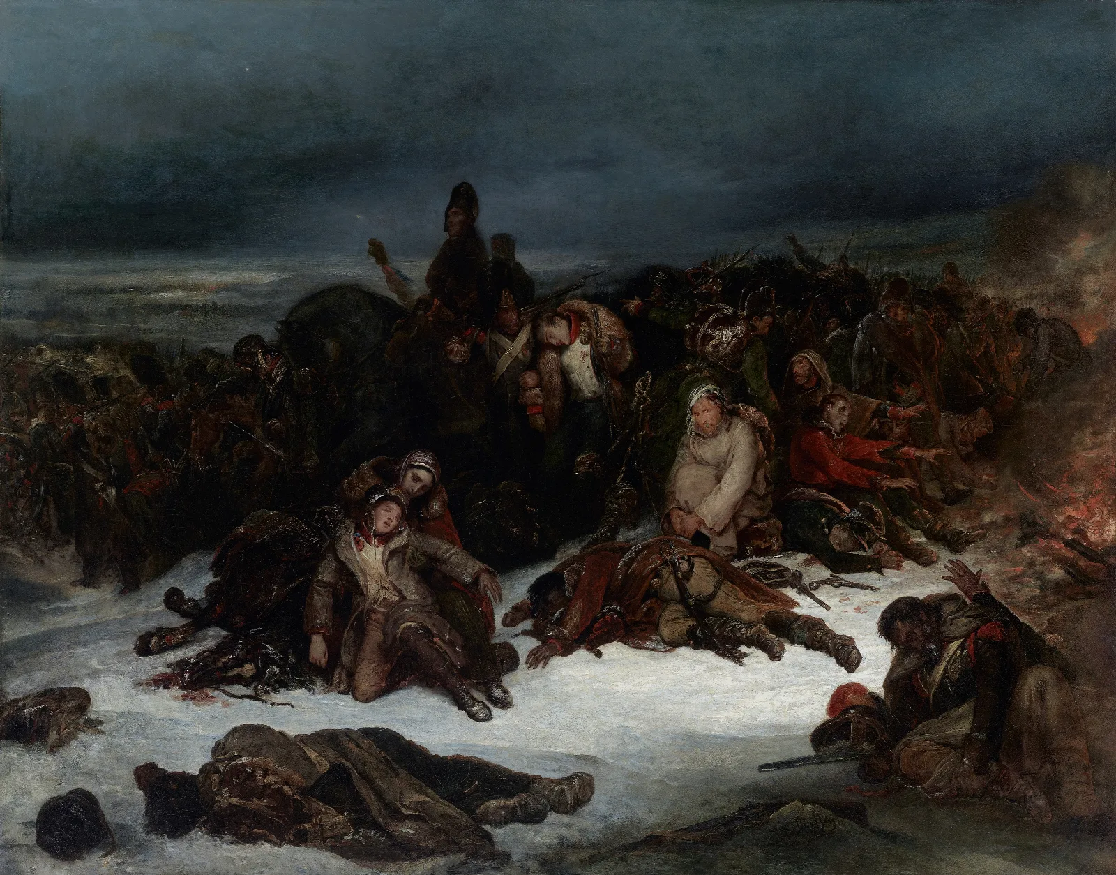 The Retreat Of Napoleons Army From Russia In 1812 Wall Art by Ary Scheffer - Canvas Print