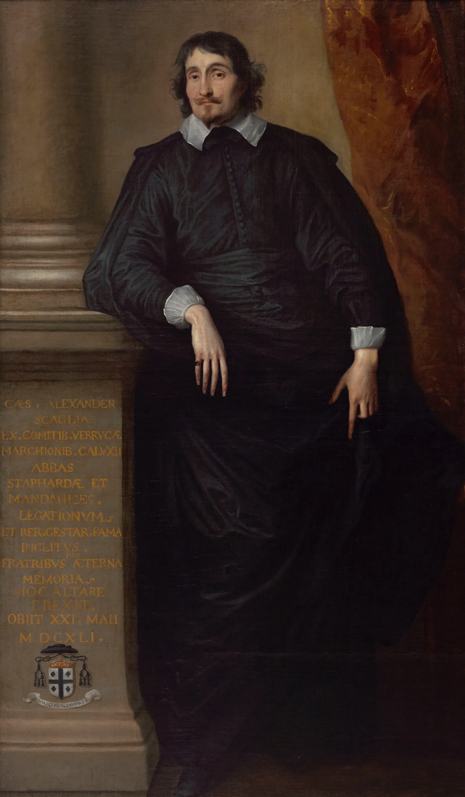 Cesare Alessandro Scaglia Di Verrua Abbe Of Staffarda And Mandanici Wall Art by Anthony van Dyck - Canvas Print