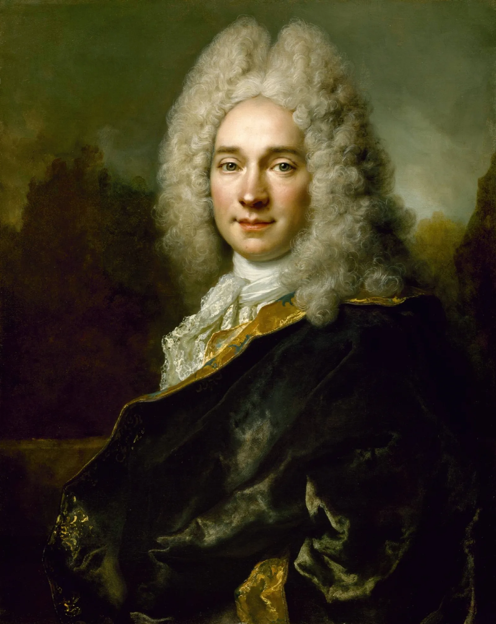 Portrait Of Pierre Cadeau De Mongazon Wall Art by Nicolas de Largillière - Canvas Print