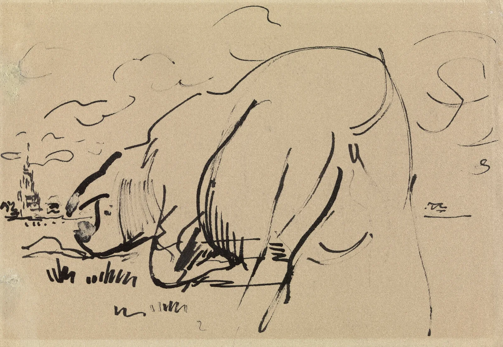 Swine Before Amersfoort Wall Art by Rik Wouters - Canvas Print