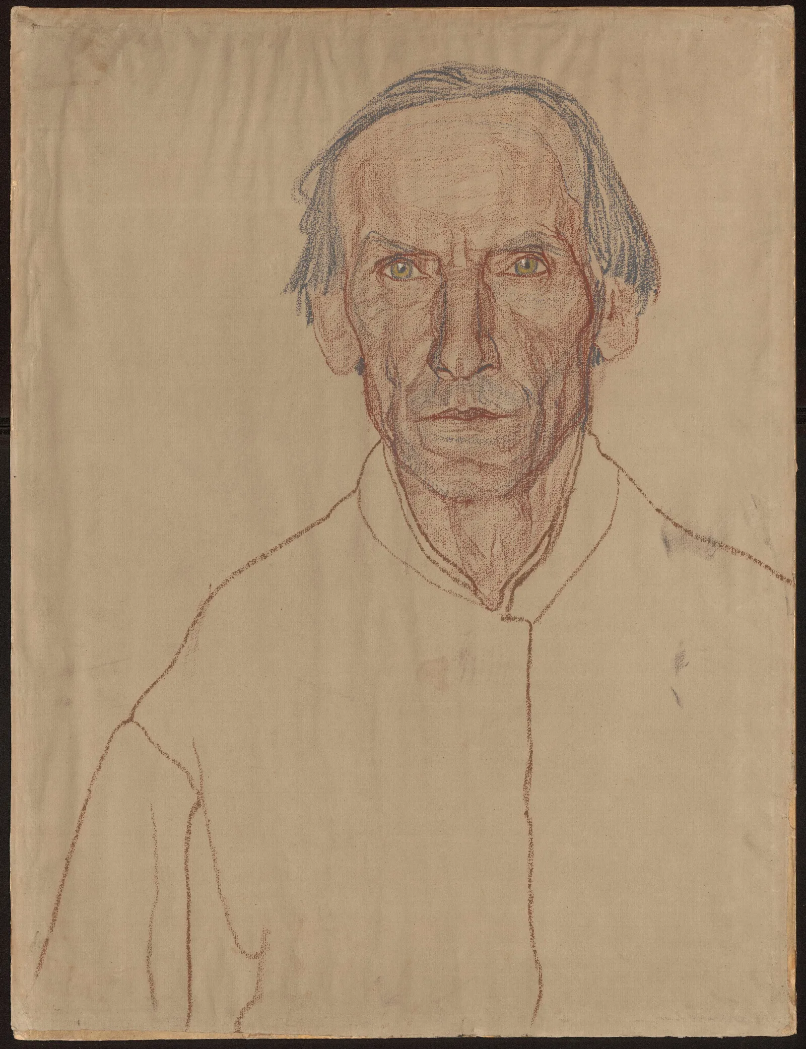 Portrait Of An Old Man 27 Wall Art by Jan Rembowski - Canvas Print