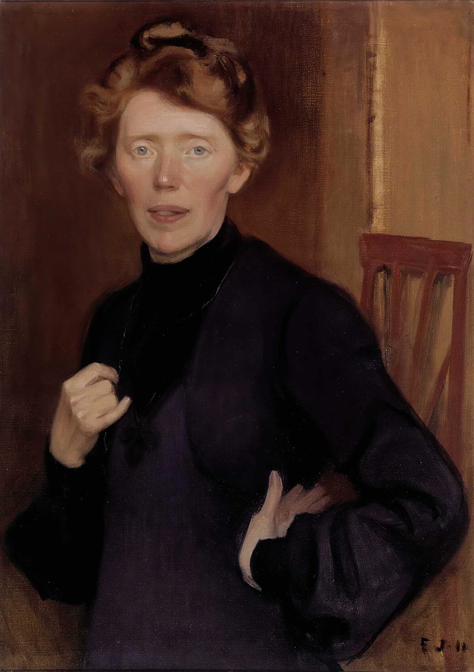 Portrait Of Tekla Hultin Wall Art by Eero Järnefelt - Canvas Print