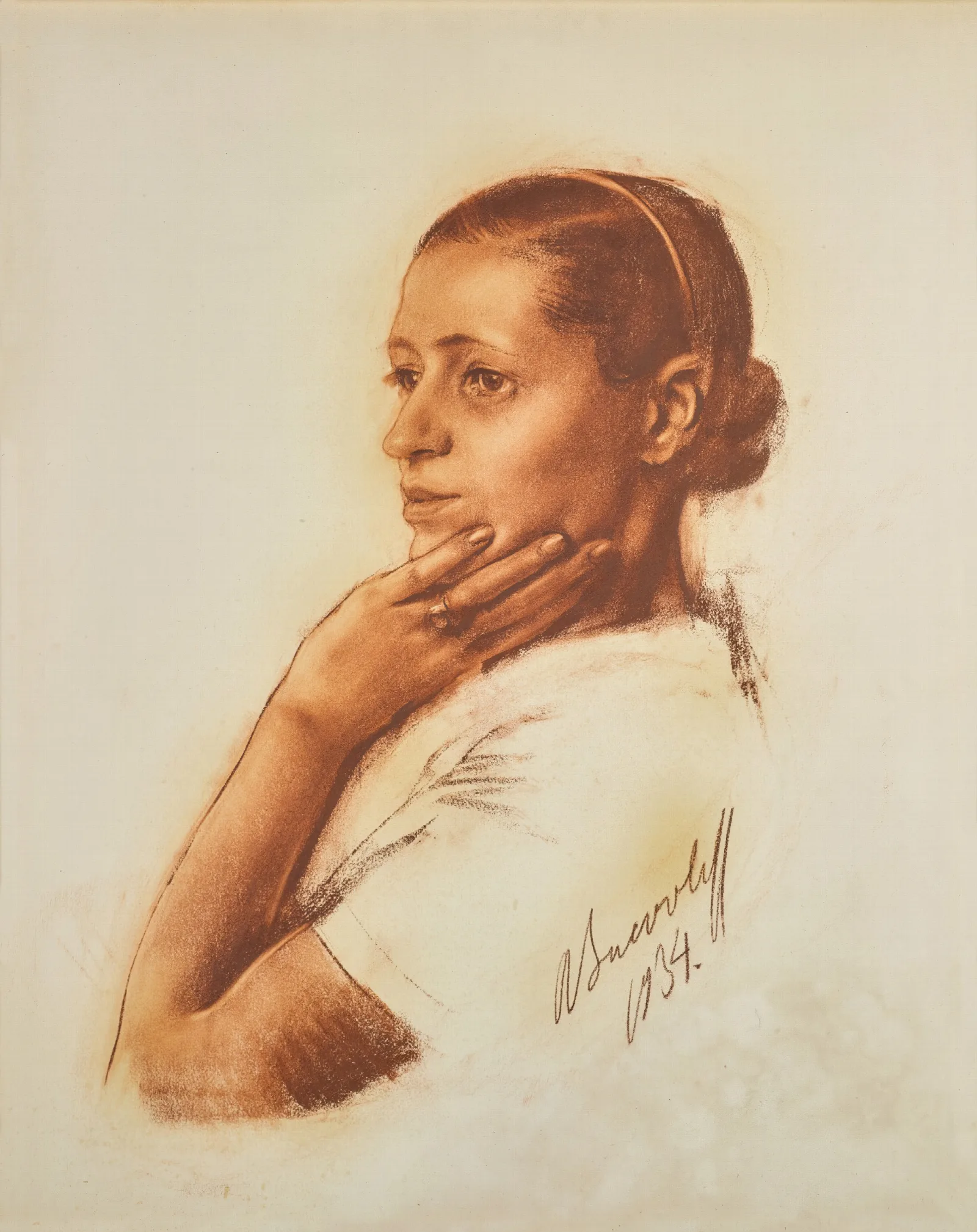 Portrait Of Irene Andreeva Wall Art by Alexandre Jacovleff - Canvas Print