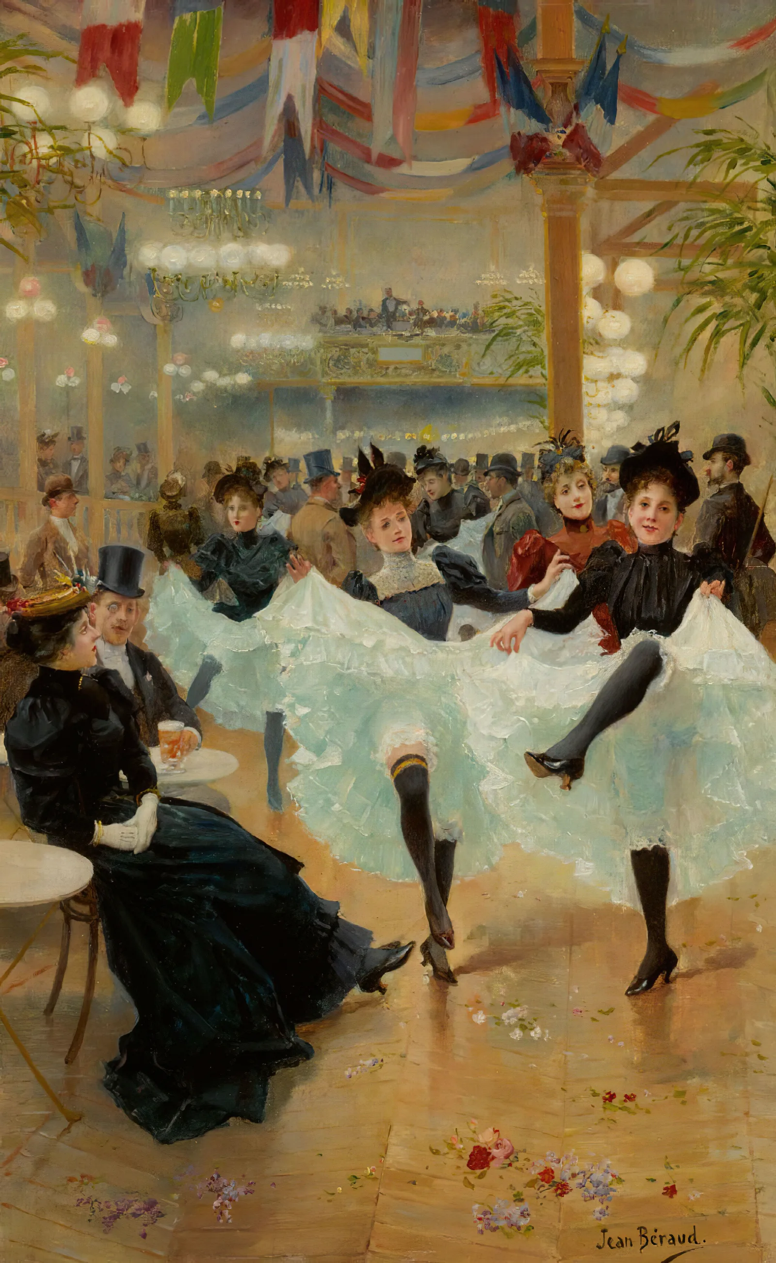 Le Cafe De Paris Wall Art by Jean Béraud - Canvas Print