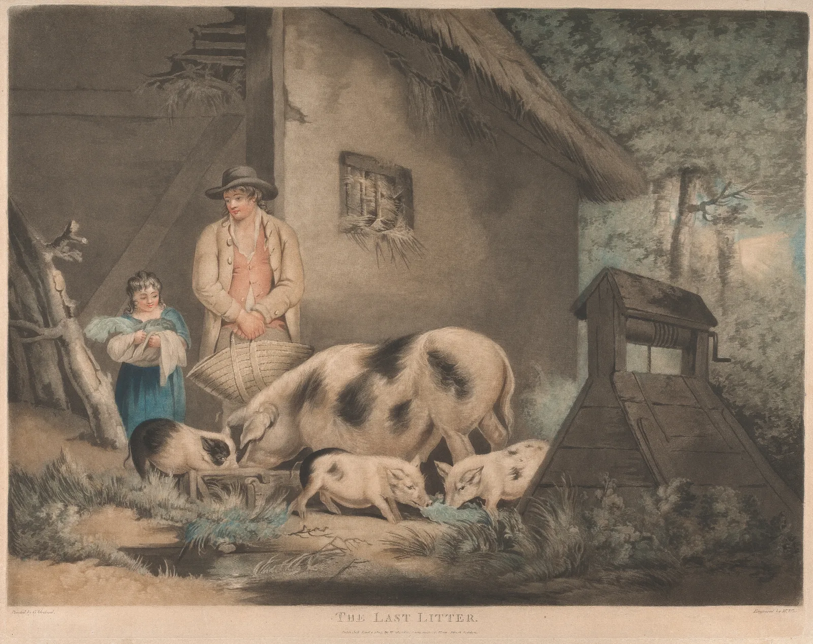 The Last Litter Wall Art by George Morland - Canvas Print