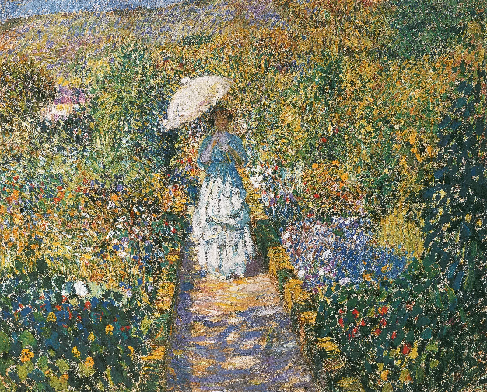 The Garden Path Wall Art by Frederick Carl Frieseke - Canvas Print
