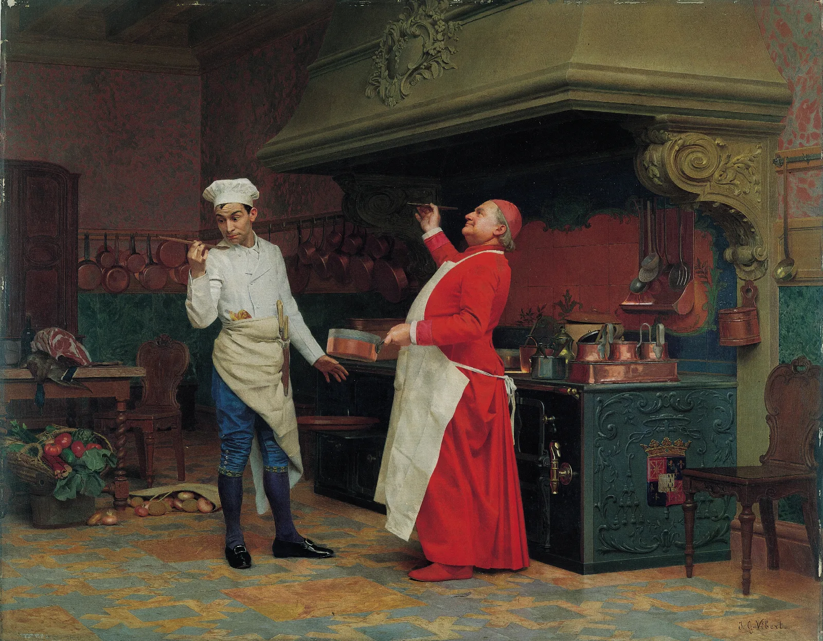 The Marvelous Sauce Wall Art by Jehan Georges Vibert - Canvas Print