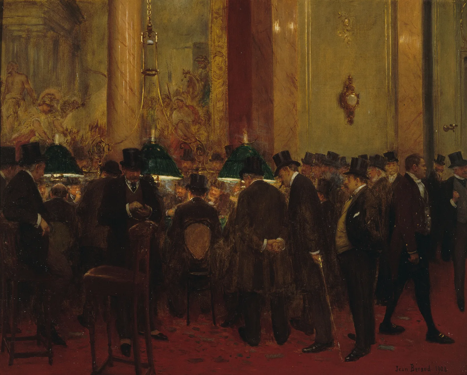 Au Cercle Wall Art by Jean Béraud - Canvas Print