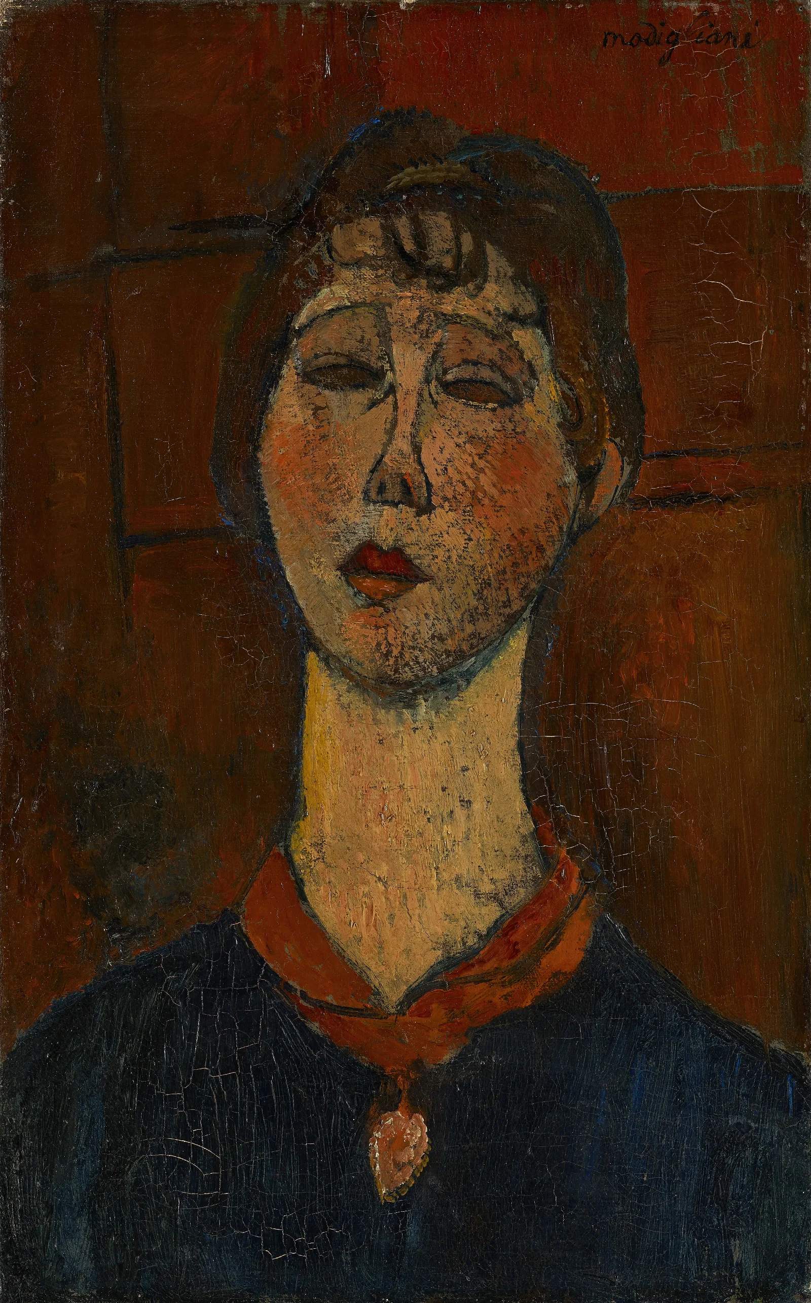 Portrait Of Madame Dorival Wall Art by Amedeo Modigliani - Canvas Print