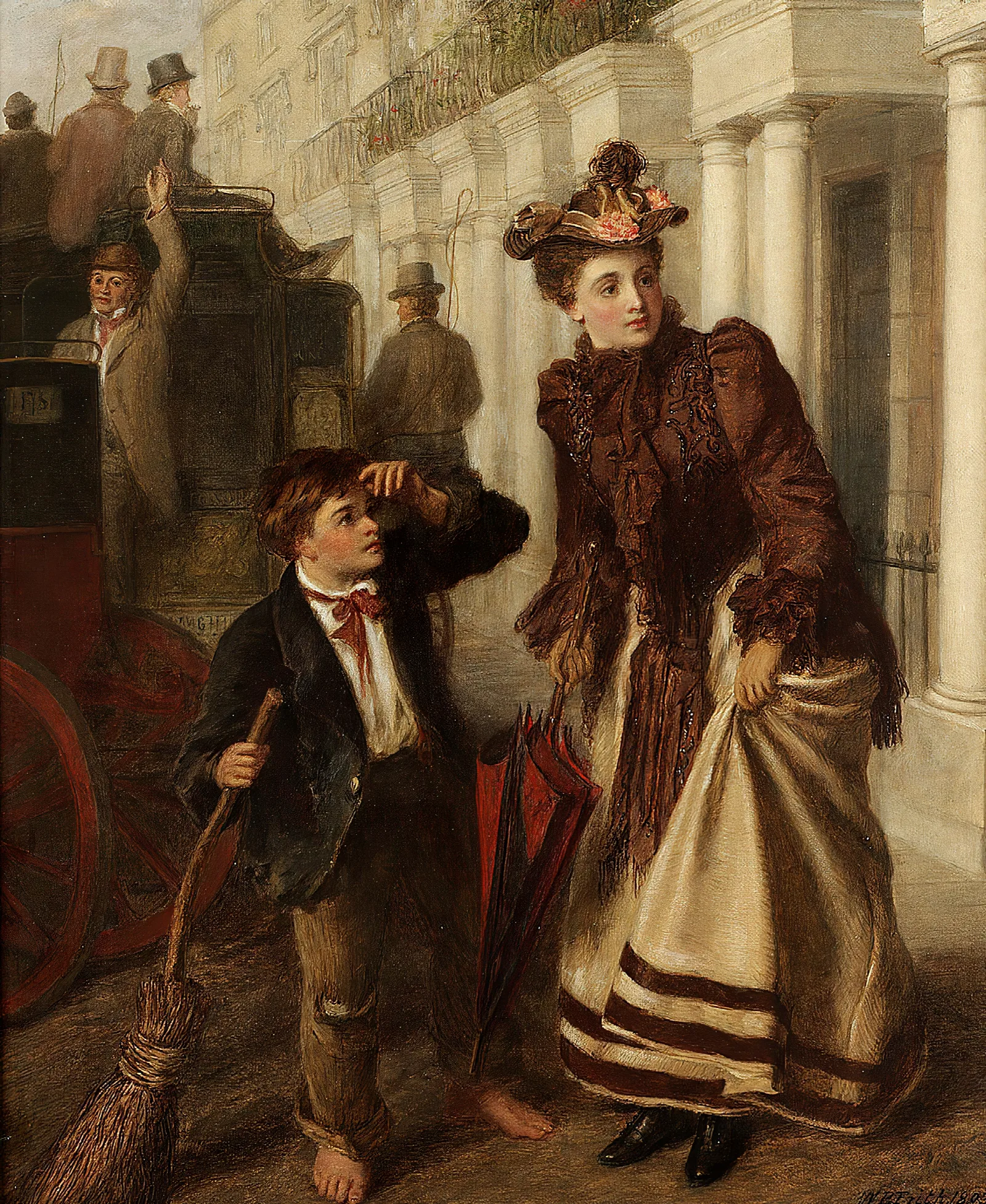 The Crossing Sweeper Wall Art by William Powell Frith - Canvas Print