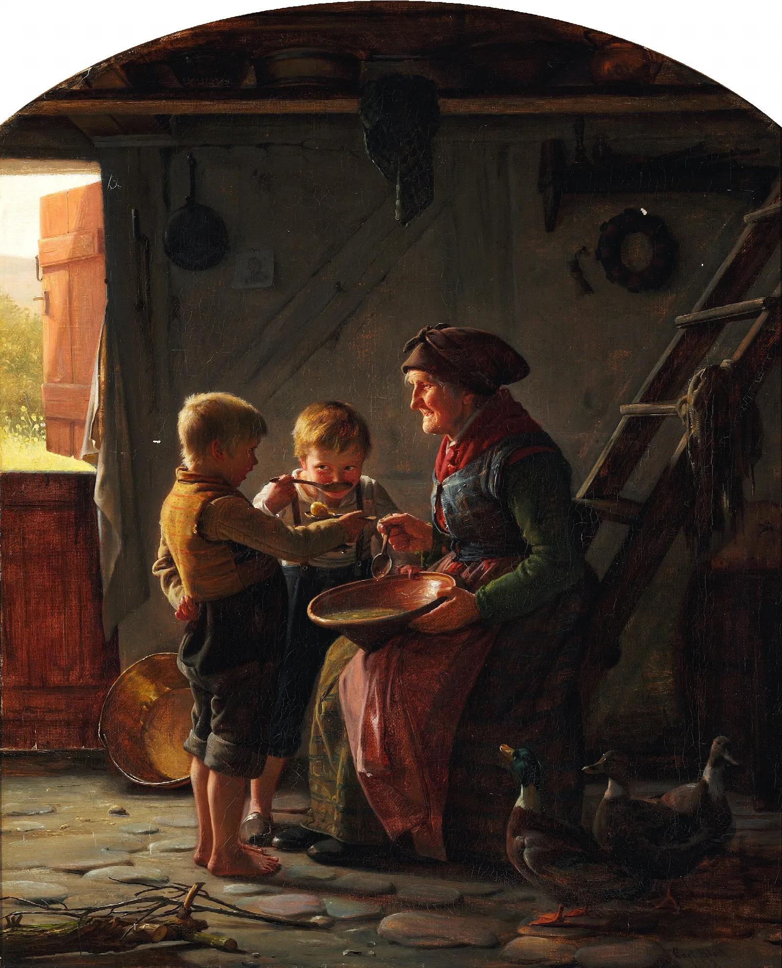 Et Maaltid Wall Art by Carl Bloch - Canvas Print