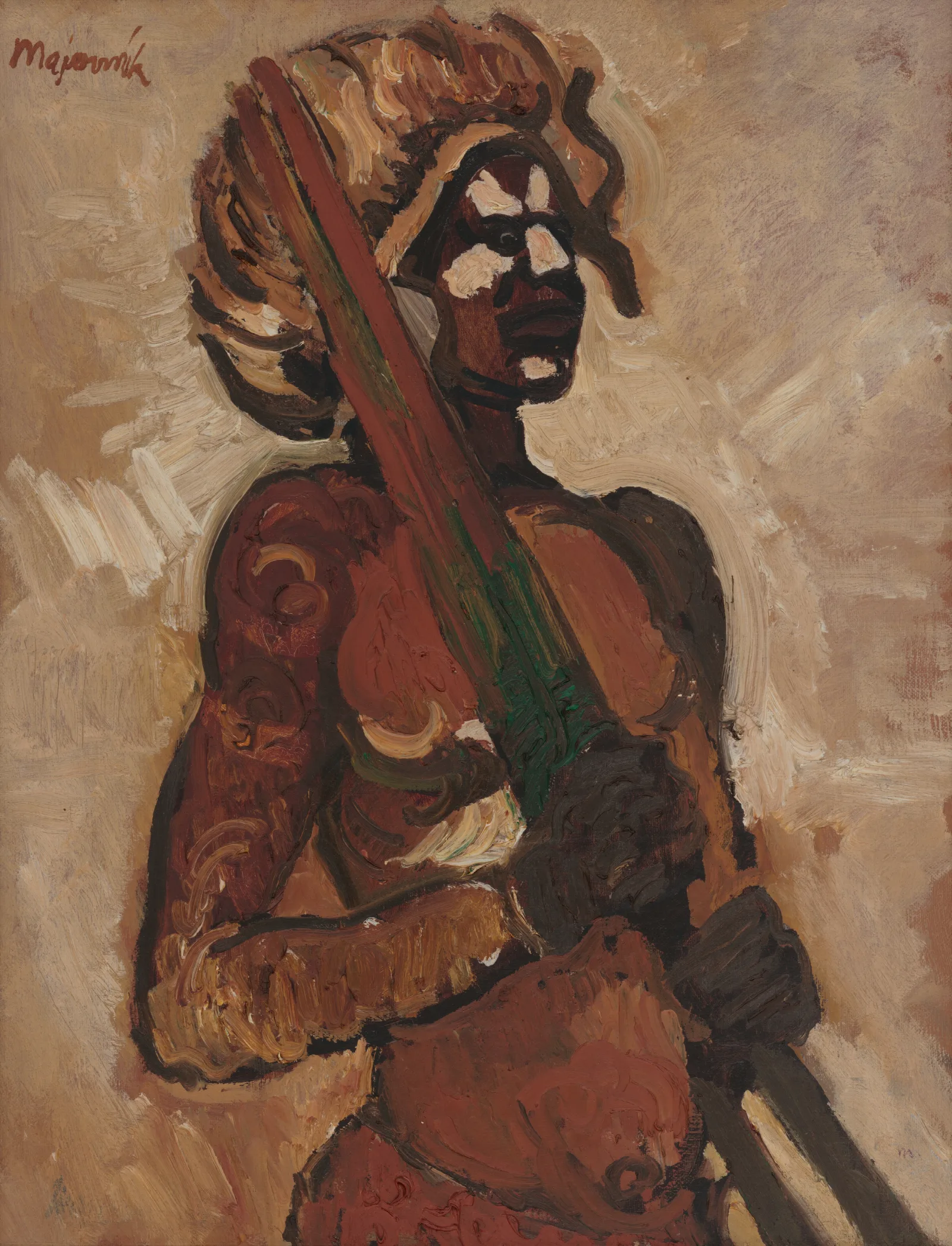 Black Warrior Wall Art by Cyprián Majerník - Canvas Print
