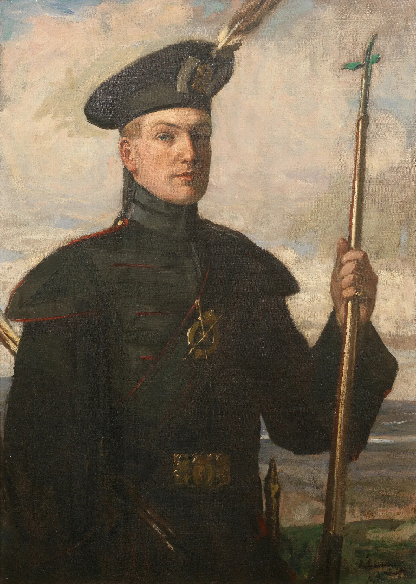 Sir Patrick Ford In The Uniform Of A Royal Archer Wall Art by Sir John Lavery - Canvas Print