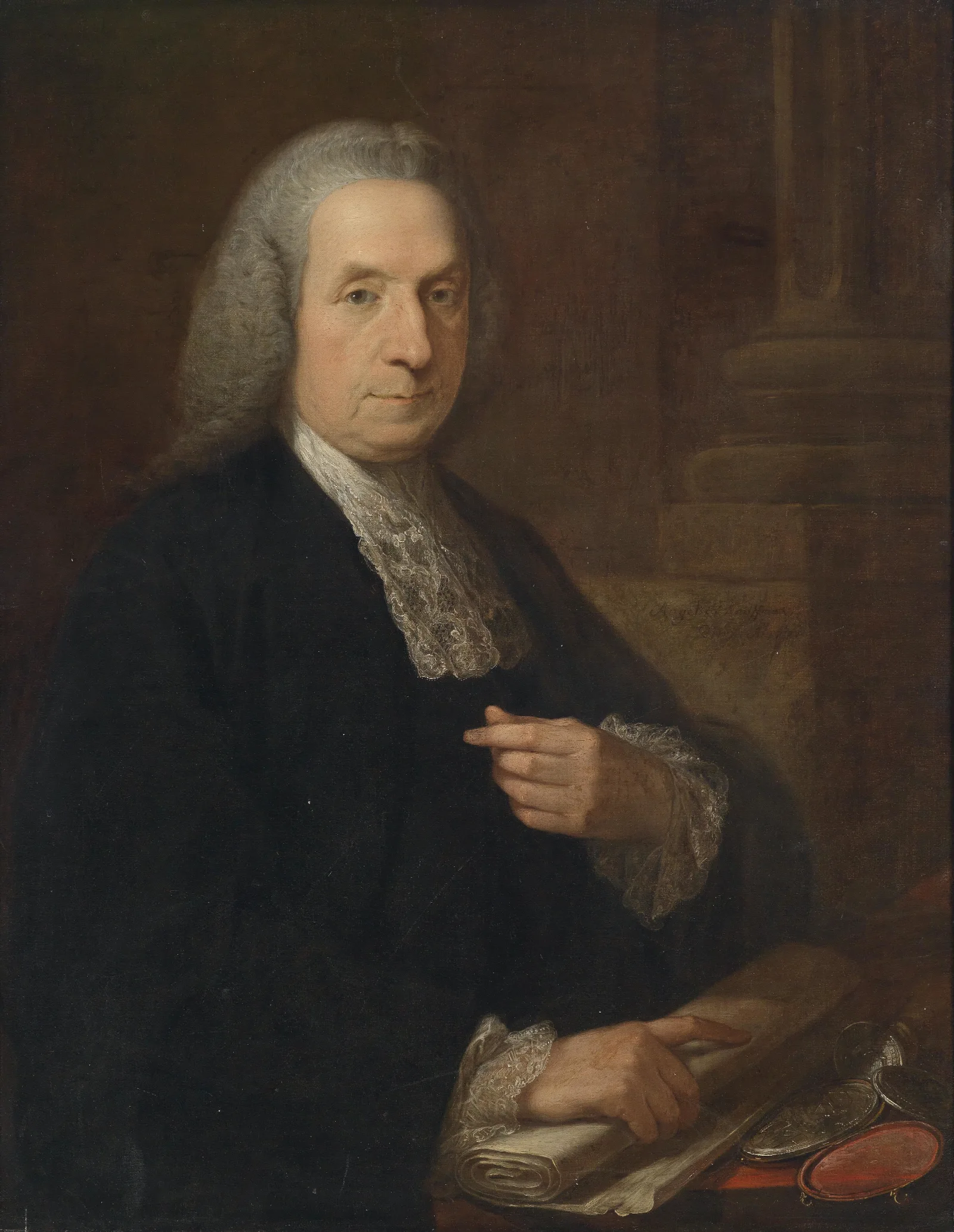 Portrait Of The Irish Lawyer And Politician Philip Tisdall Wall Art by Angelica Kauffmann - Canvas Print