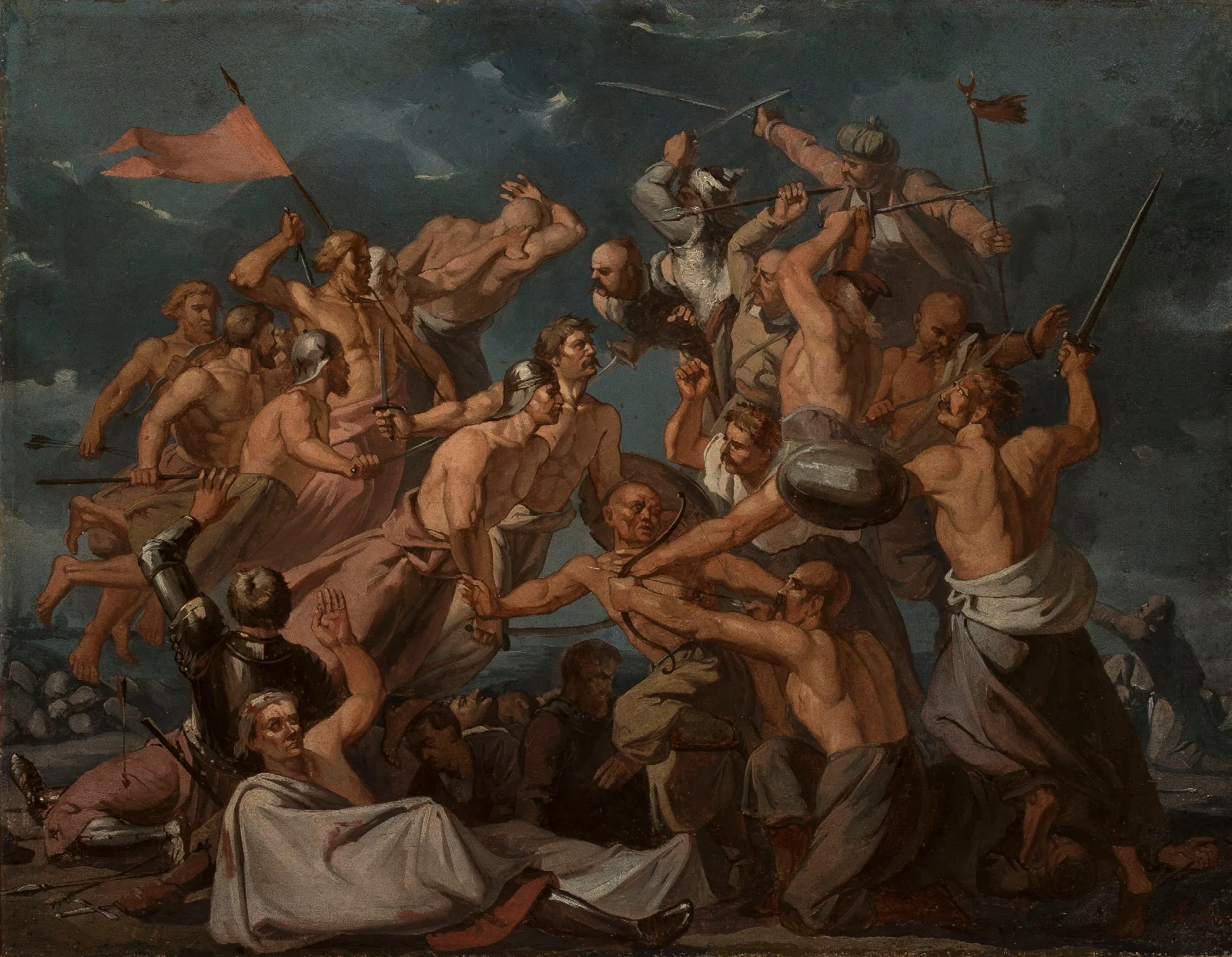 Night After The Battle Of Legnica Wall Art by Ignacy Gierdziejewski - Canvas Print