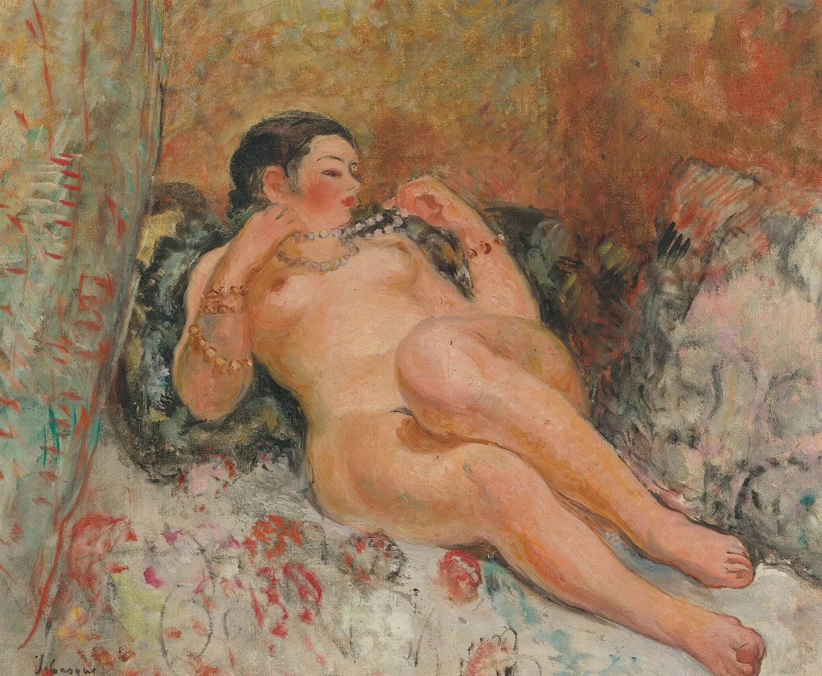 Nu Allongee Wall Art by Henri Lebasque - Canvas Print