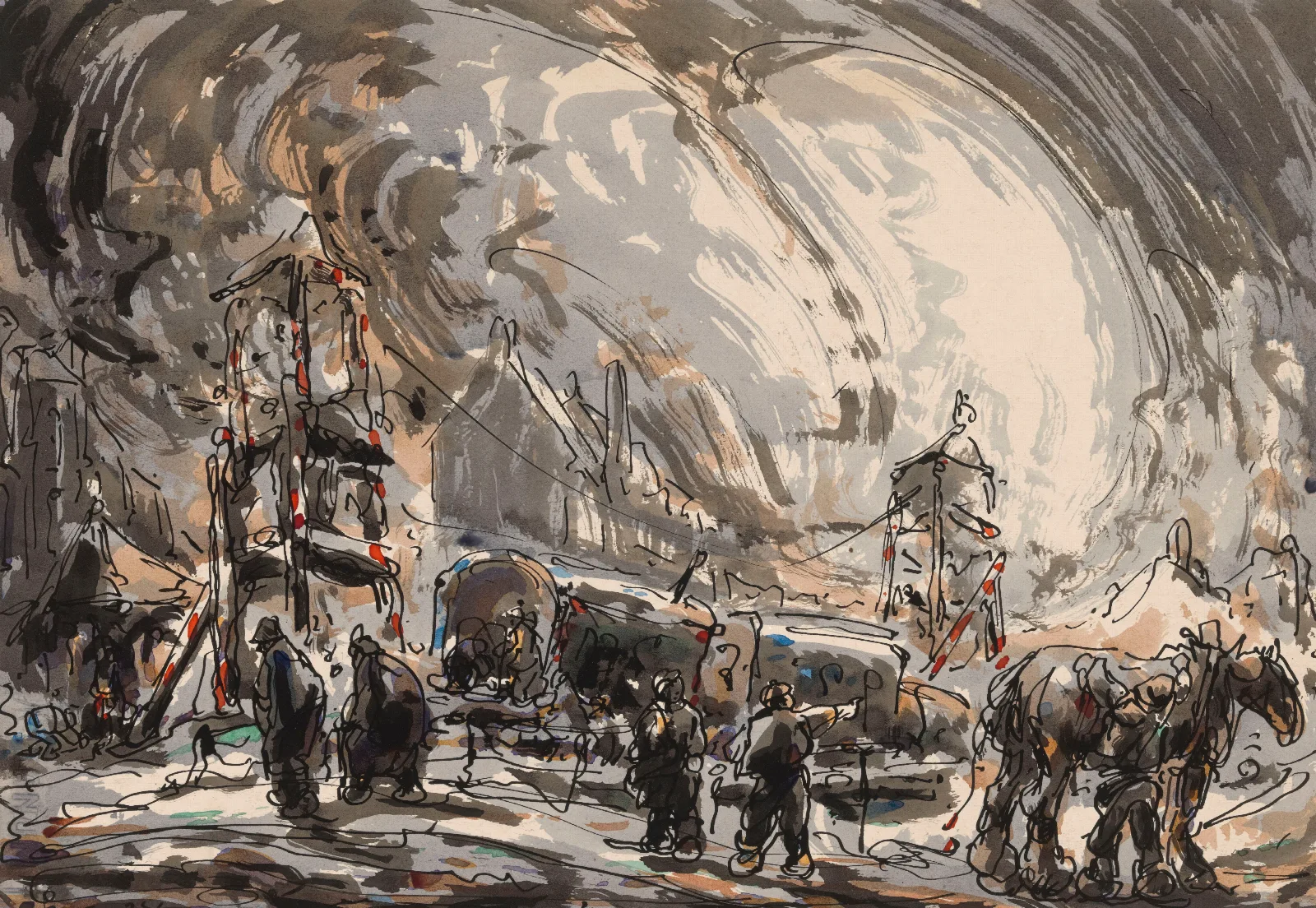 After The Funfair Wall Art by Alfred Ost - Canvas Print