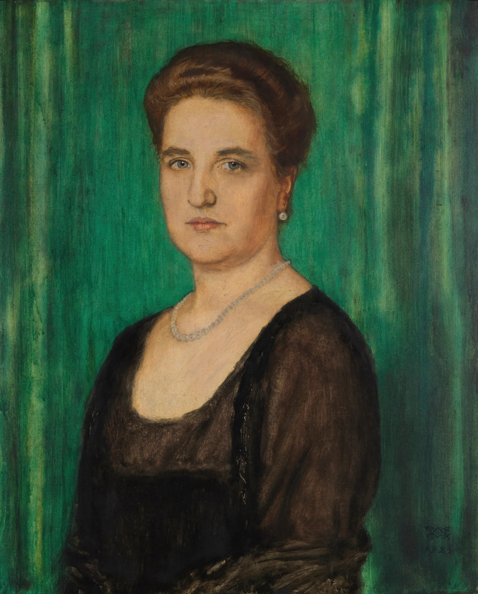 Damenbildnis Martha Butzer Wall Art by Franz von Stuck - Canvas Print