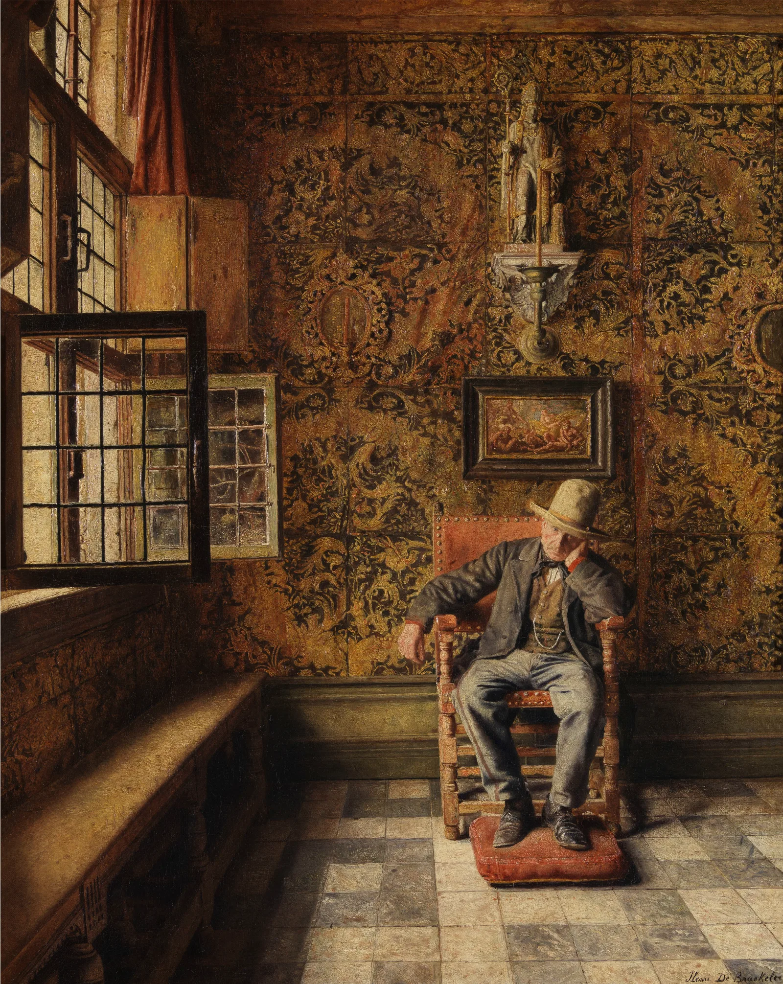The Man In The Chair Wall Art by Henri de Braekeleer - Canvas Print