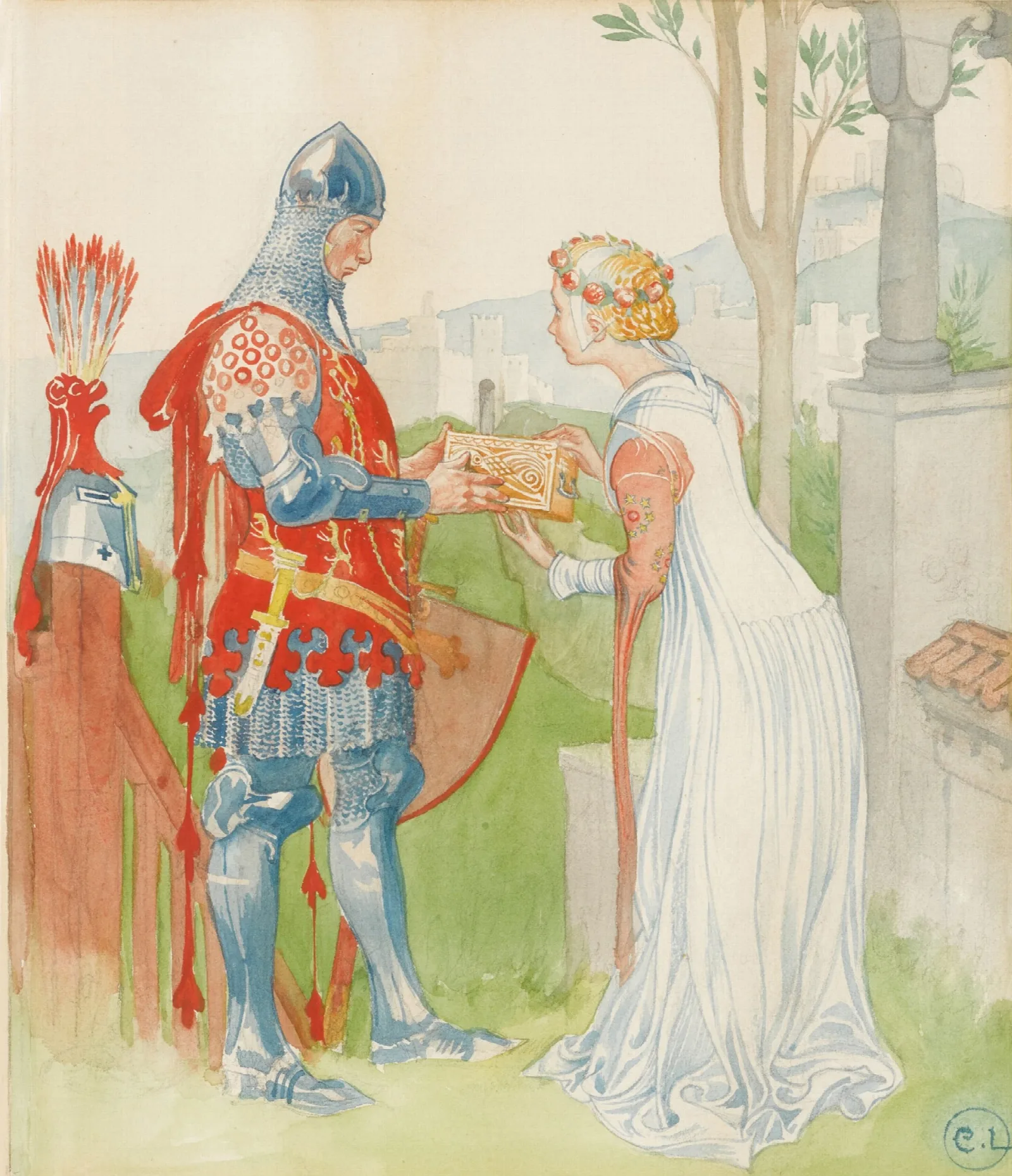Lisana And Margon Wall Art by Carl Larsson - Canvas Print