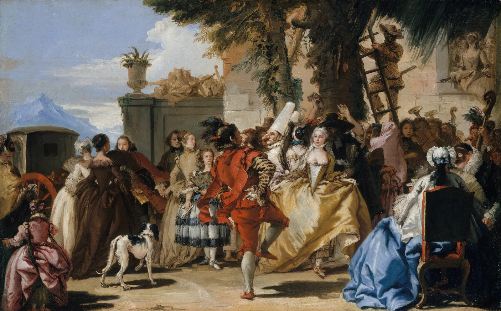A Dance In The Country Wall Art by Giovanni Domenico Tiepolo - Canvas Print