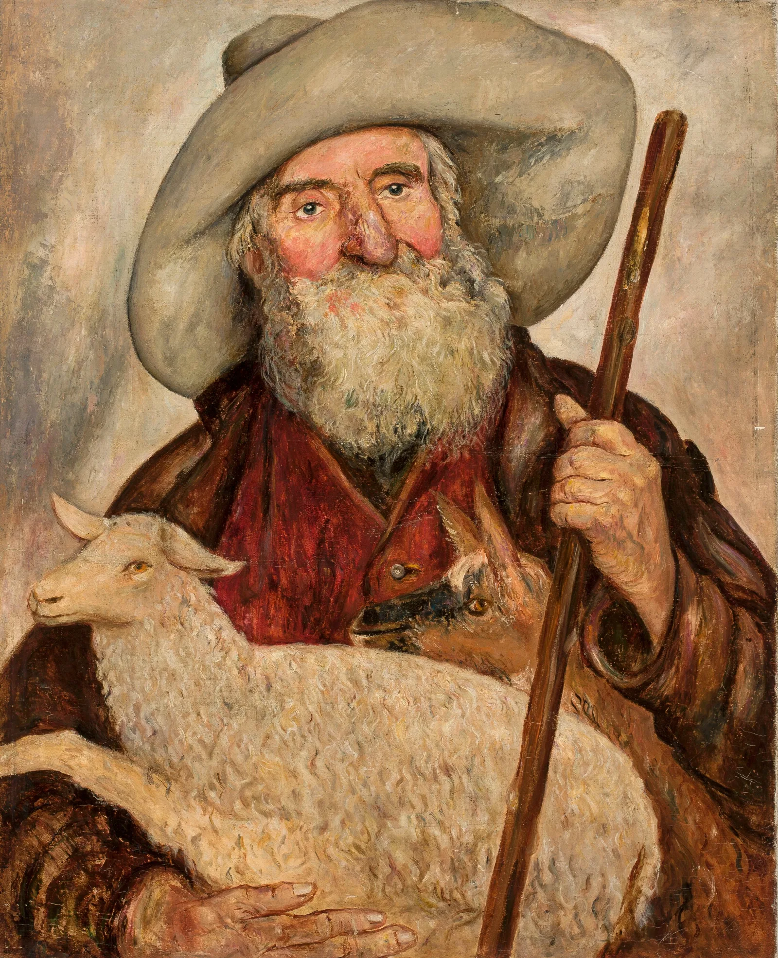 Good Shepherd Wall Art by Tadeusz Makowski - Canvas Print