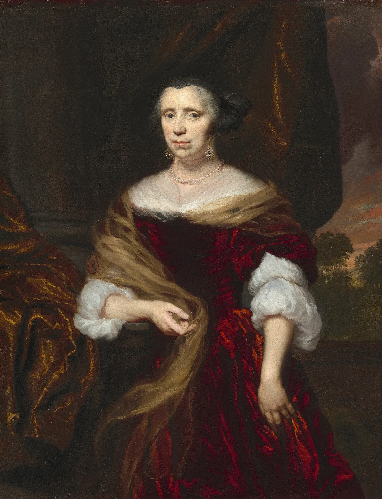 Portrait Of A Lady 15 Wall Art by Nicolaes Maes - Canvas Print