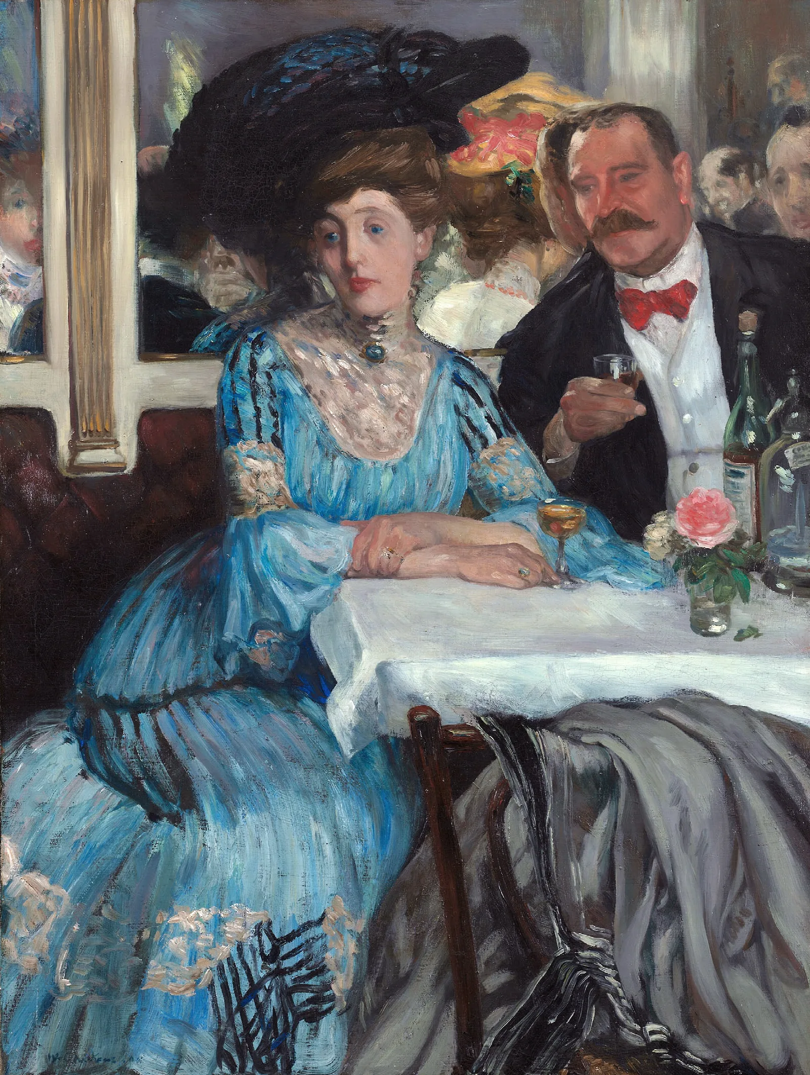 At Mouquins Wall Art by William James Glackens - Canvas Print