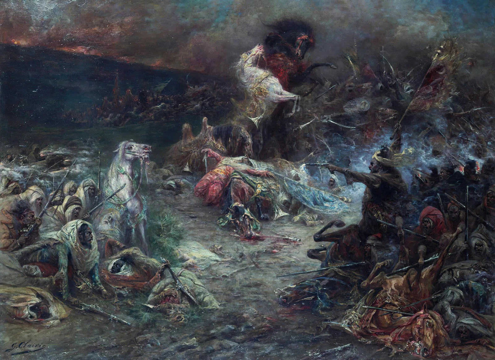 Le Carnage Wall Art by Georges Jules Victor Clairin - Canvas Print