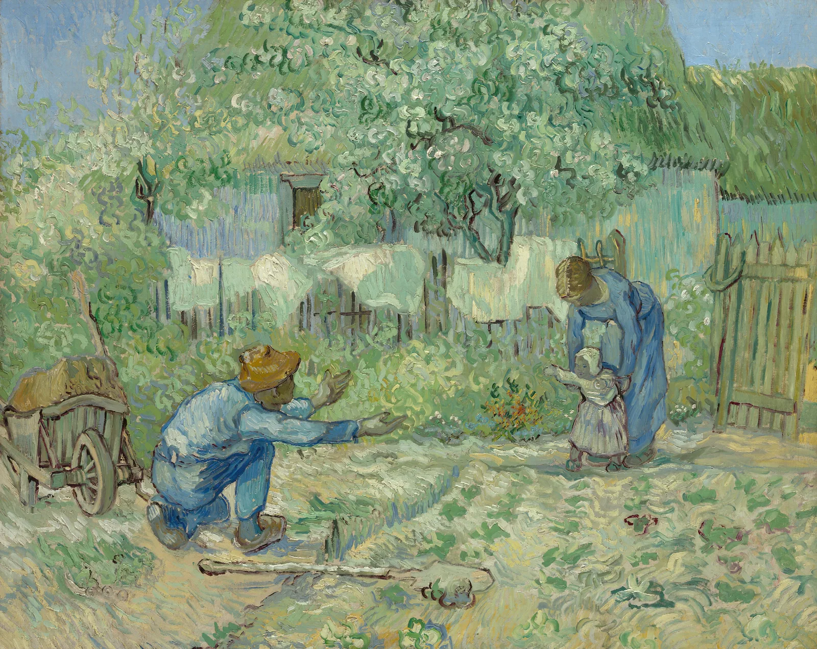 First Steps After Millet Wall Art by Vincent van Gogh - Canvas Print