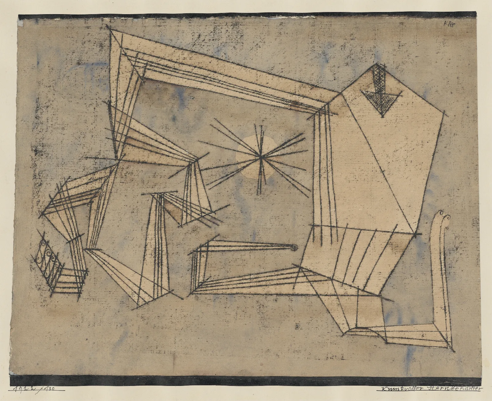 Kunstvoller Sternehalter Ingenious Star Container Wall Art by Paul Klee - Canvas Print