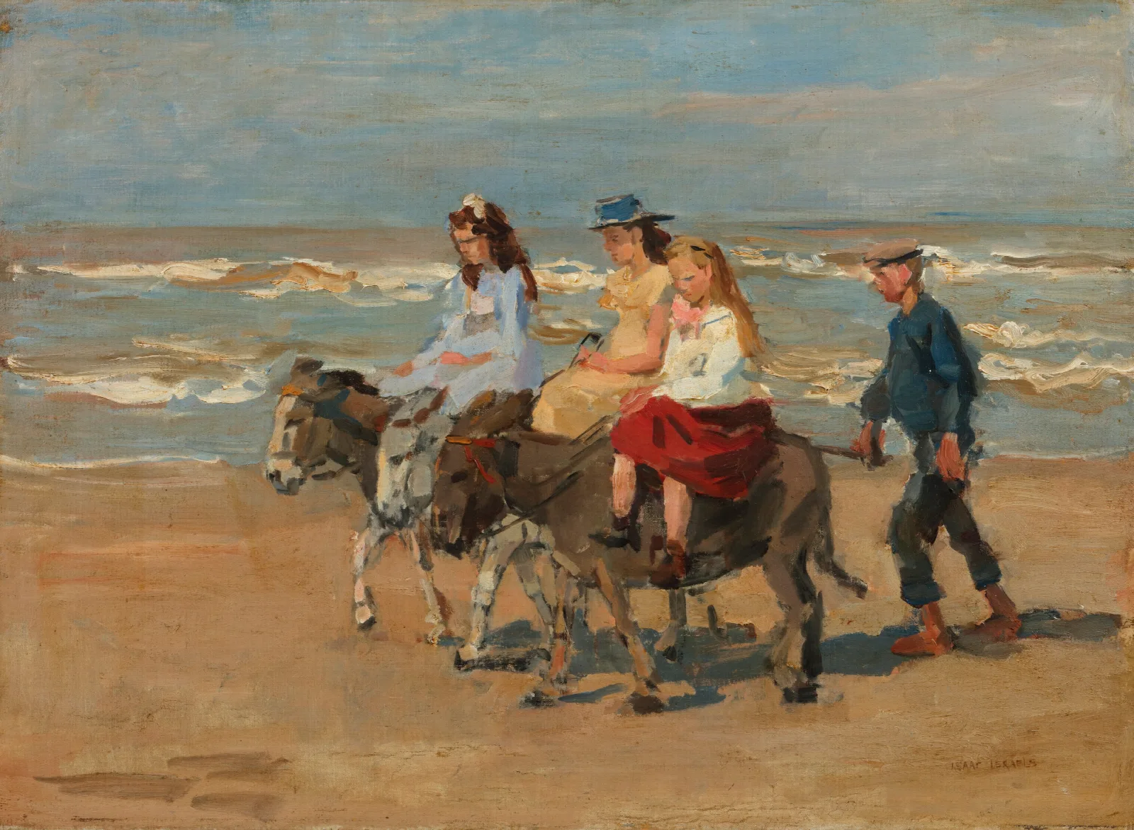 A Donkey Ride On The Beach Of Scheveningen Wall Art by Isaac Israëls - Canvas Print