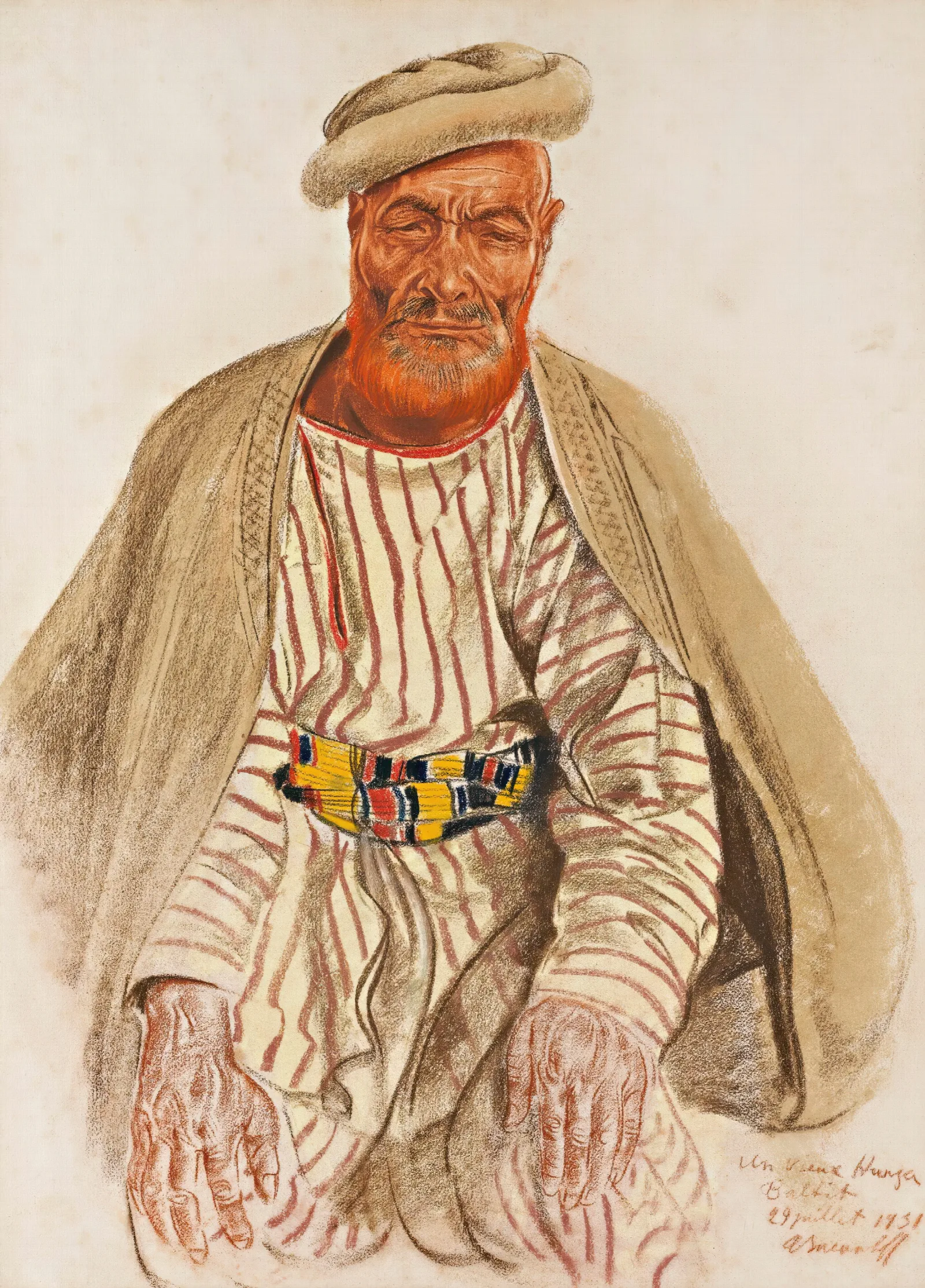 Portrait Of A Hunza Tribesman Wall Art by Alexandre Jacovleff - Canvas Print