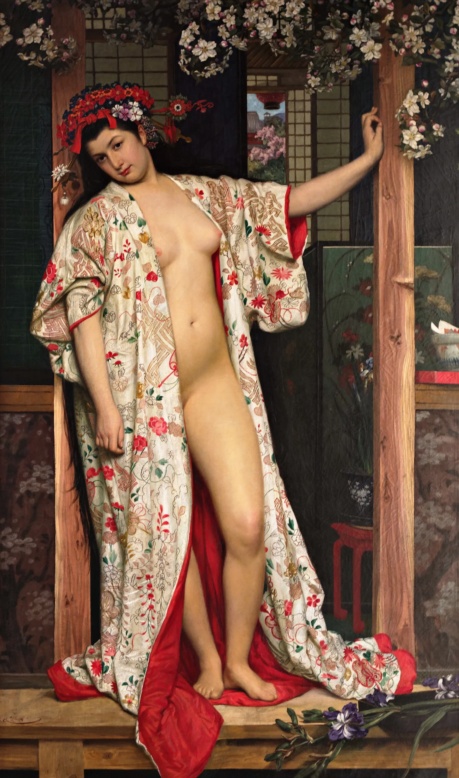 La Japonaise Au Bain Wall Art by James Tissot - Canvas Print