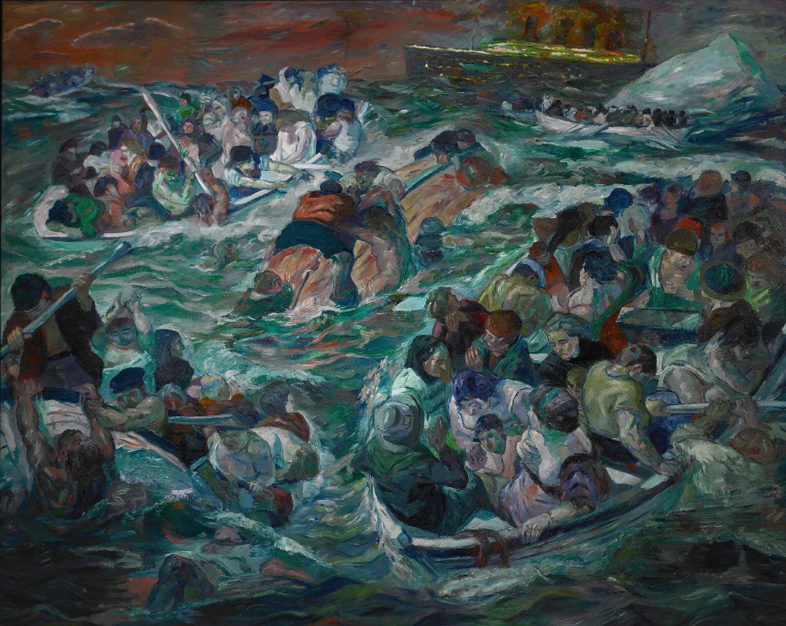 Sinking Of The Titanic Wall Art by Max Beckmann - Canvas Print