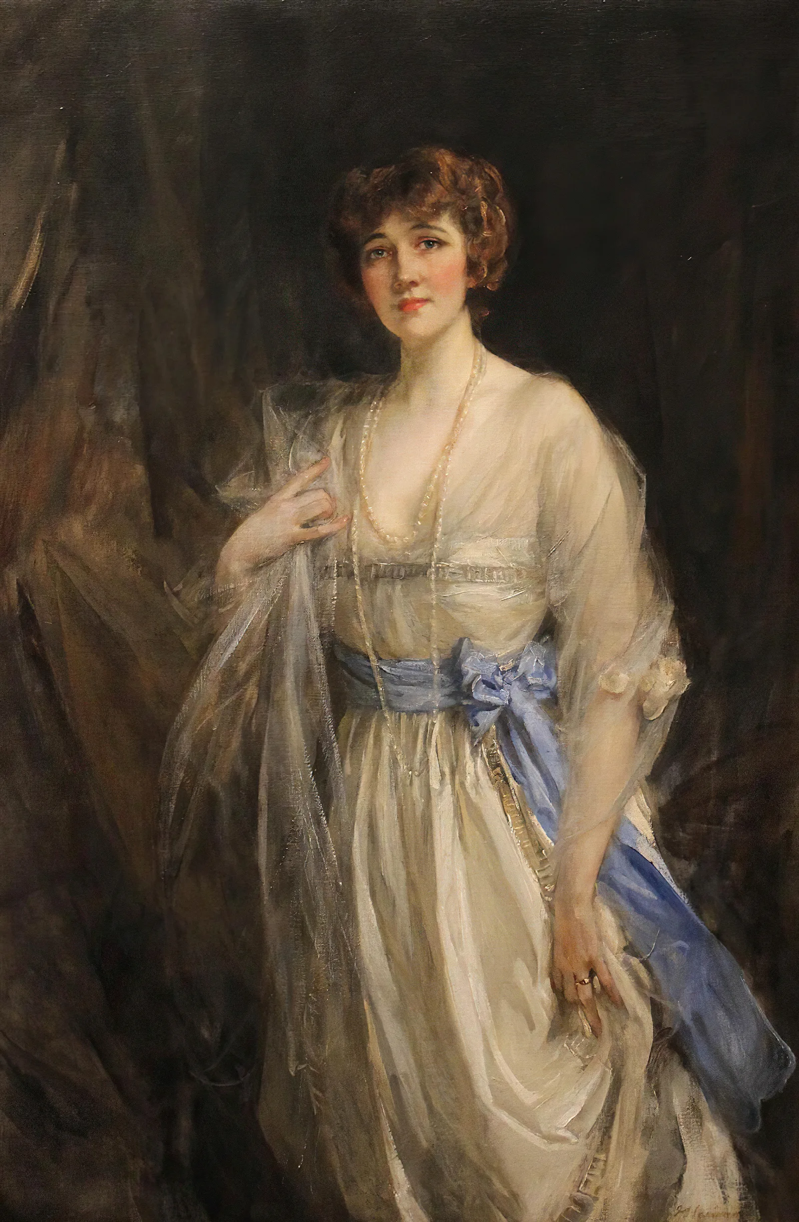 Lady Grace Dance Wall Art by James Jebusa Shannon - Canvas Print